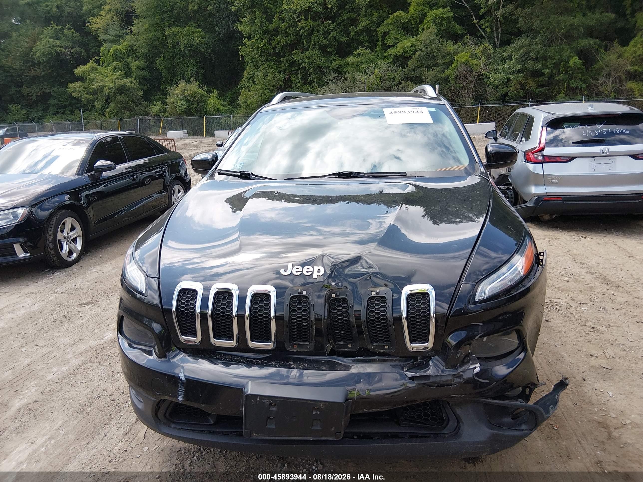 2014 Jeep Cherokee Latitude Black vin: 1C4PJMCS7EW247651