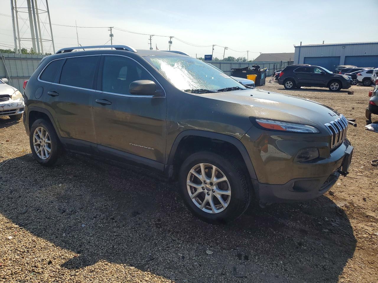 2014 Jeep Cherokee Latitude Зеленый vin: 1C4PJMCS7EW318167