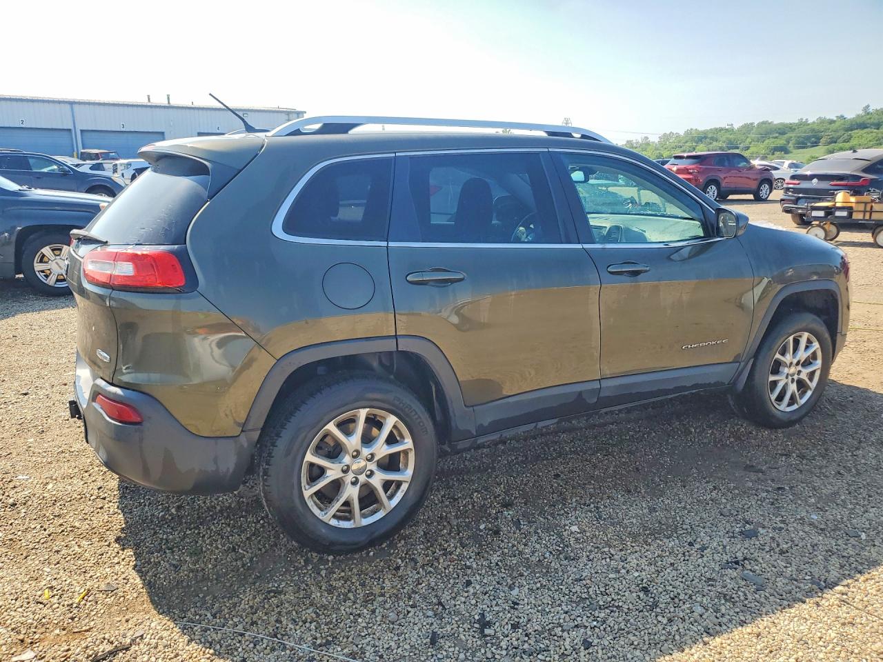 2014 Jeep Cherokee Latitude Зеленый vin: 1C4PJMCS7EW318167