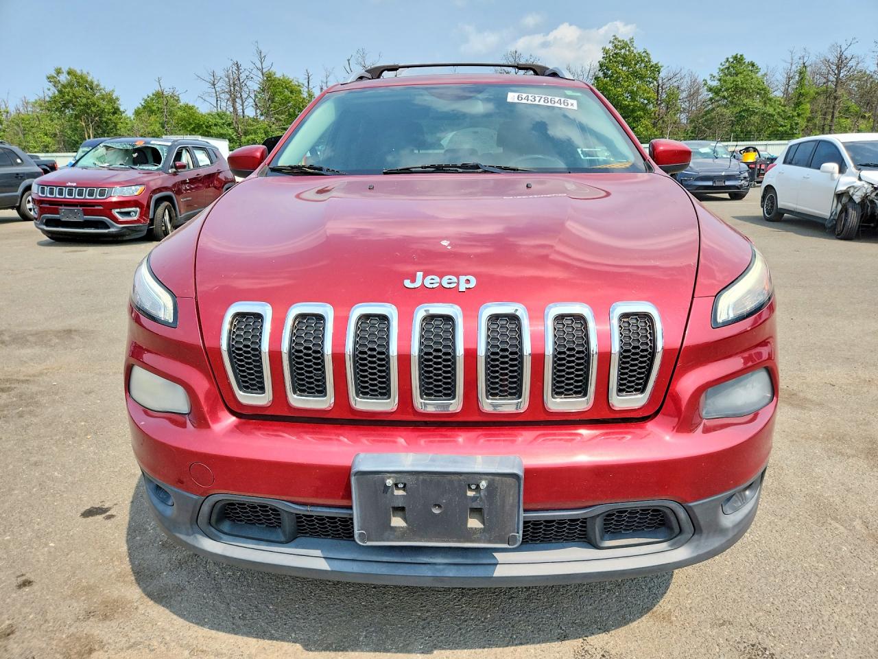 2015 Jeep Cherokee Latitude Красный vin: 1C4PJMCS7FW578005