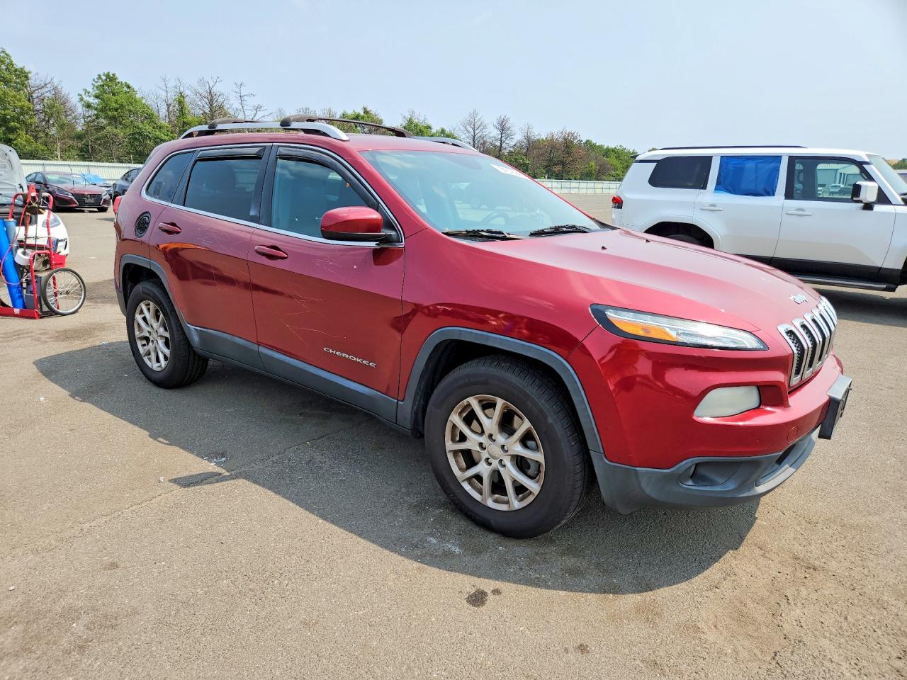 2015 Jeep Cherokee Latitude Красный vin: 1C4PJMCS7FW578005