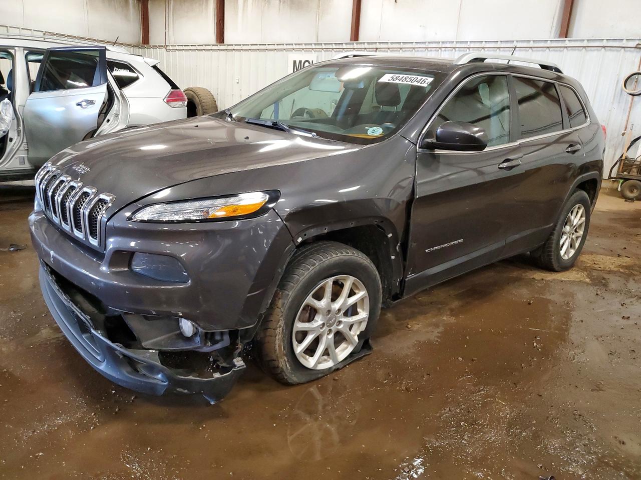 2015 Jeep Cherokee Latitude Gray vin: 1C4PJMCS7FW649316