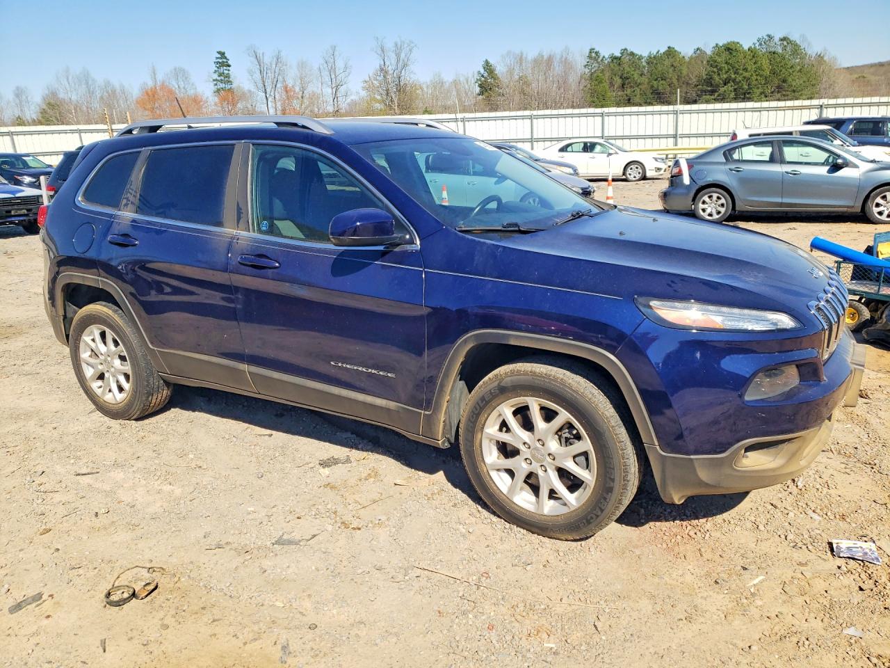 2014 Jeep Cherokee Latitude Синий vin: 1C4PJMCS8EW244287