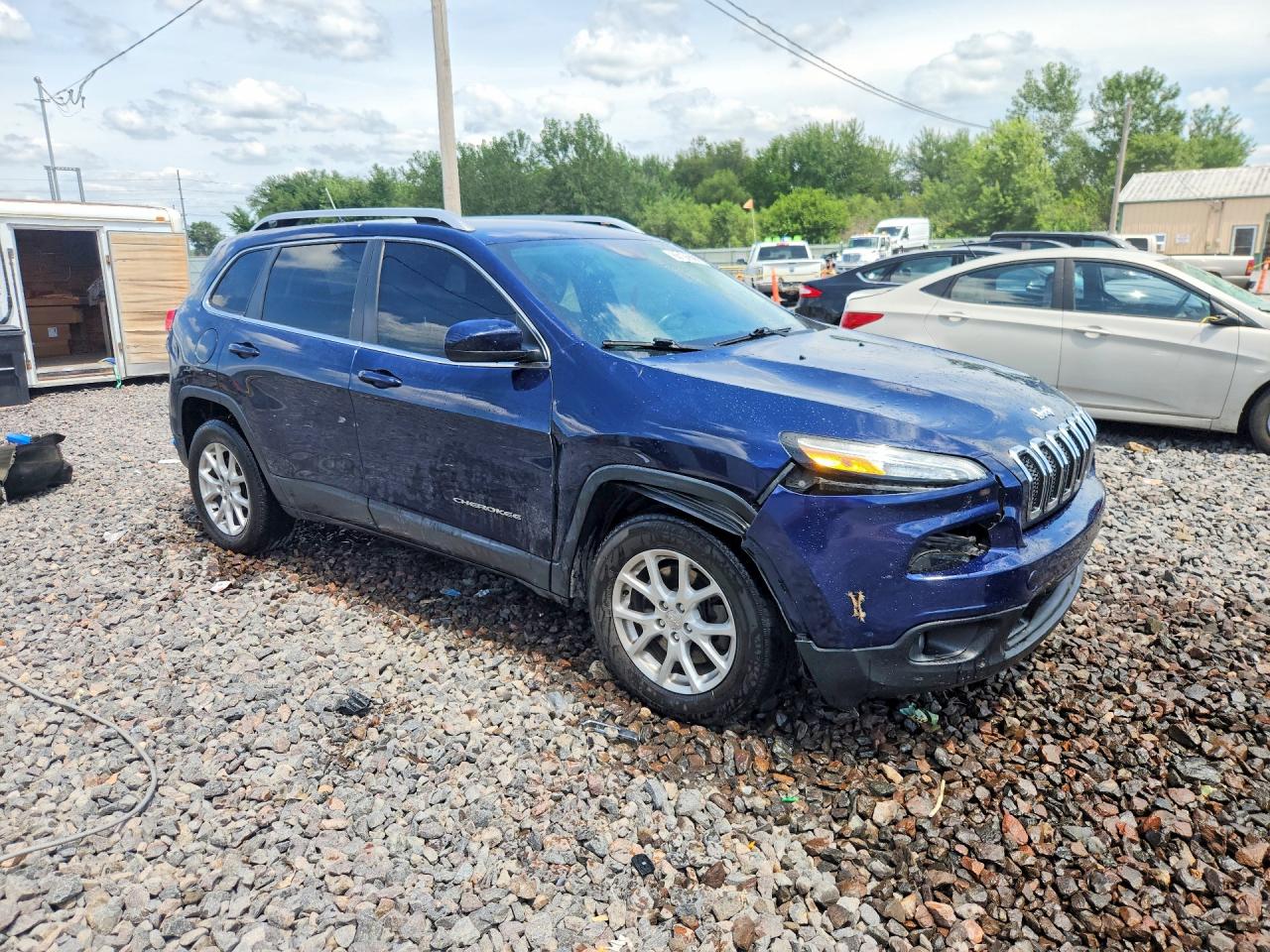 2014 Jeep Cherokee Latitude Синий vin: 1C4PJMCS9EW145364