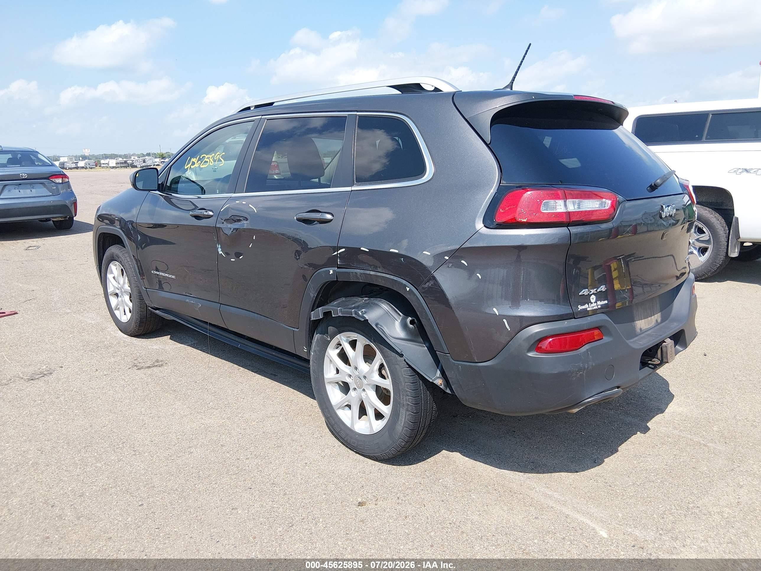 2014 Jeep Cherokee Latitude Gray vin: 1C4PJMCS9EW230009