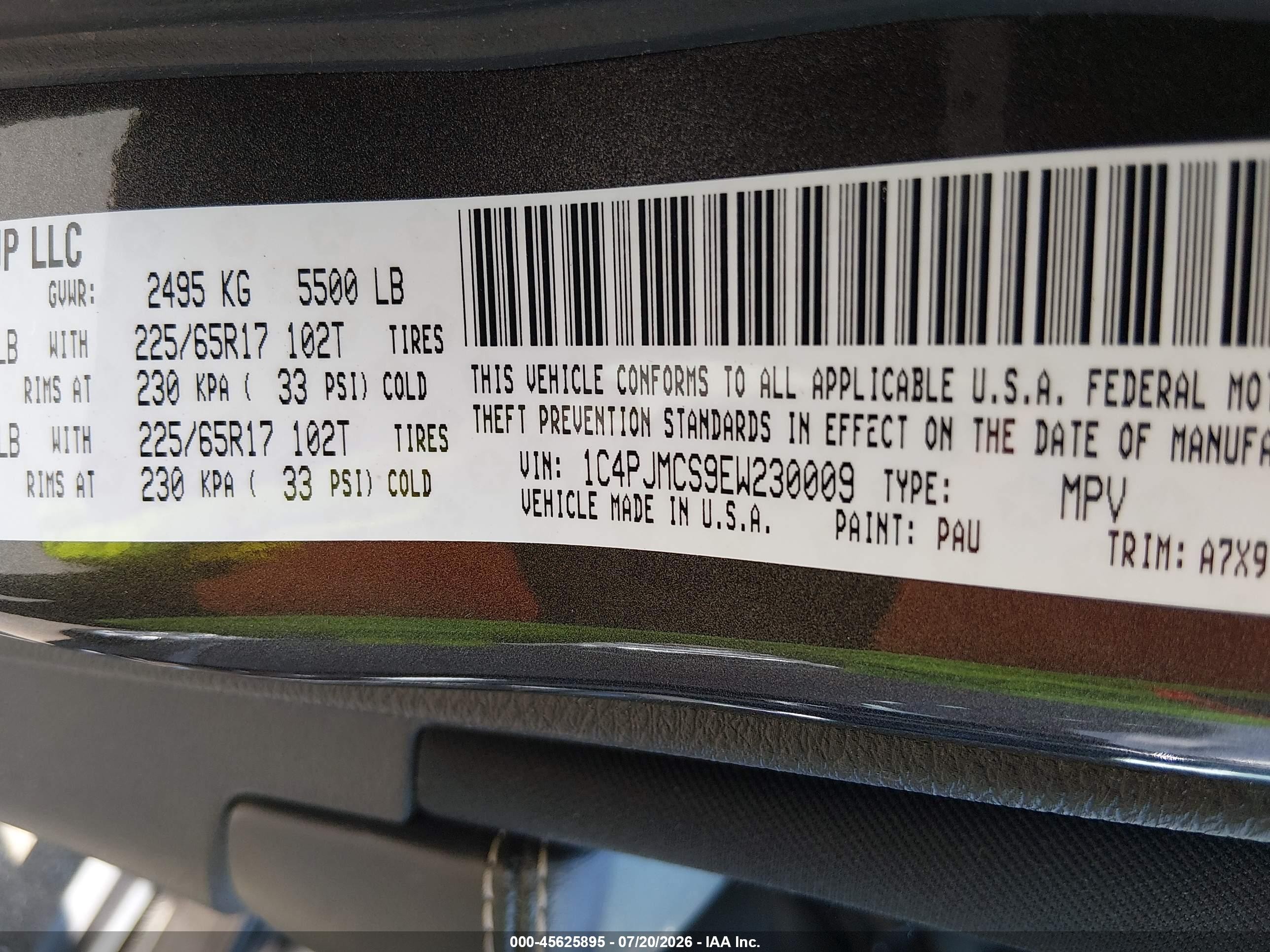 2014 Jeep Cherokee Latitude Gray vin: 1C4PJMCS9EW230009