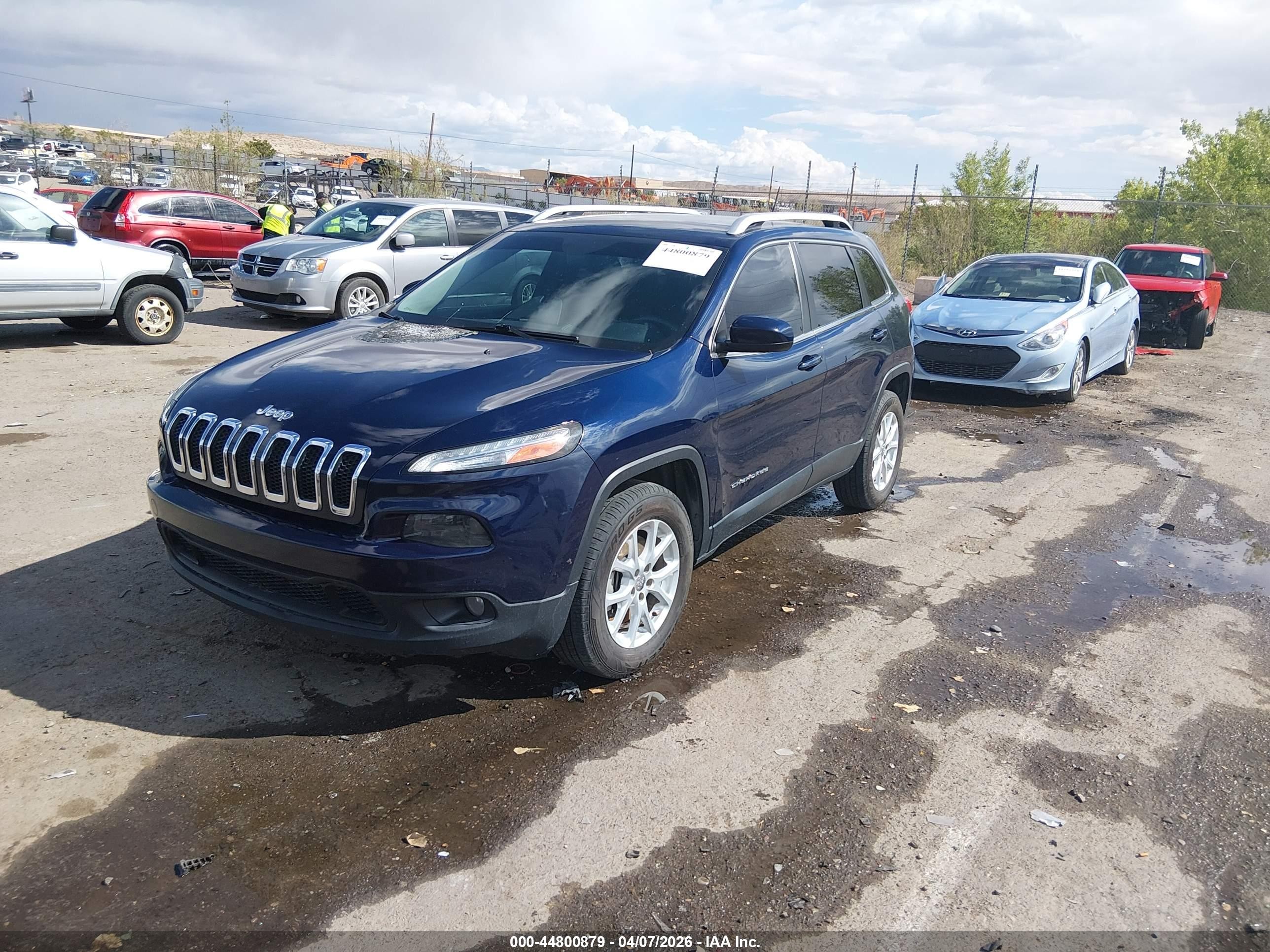2015 Jeep Cherokee Latitude Dark Blue vin: 1C4PJMCS9FW545877
