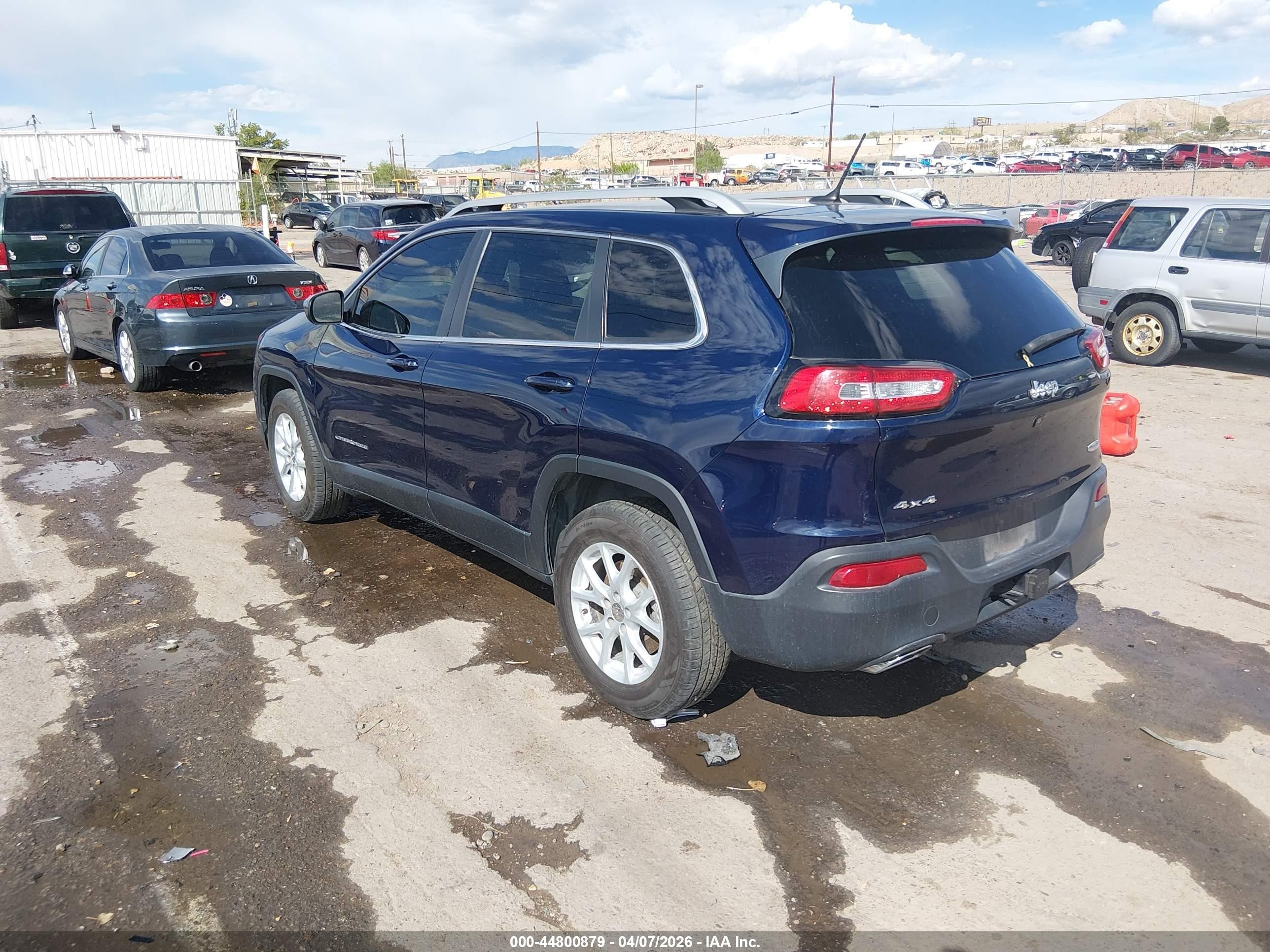 2015 Jeep Cherokee Latitude Dark Blue vin: 1C4PJMCS9FW545877