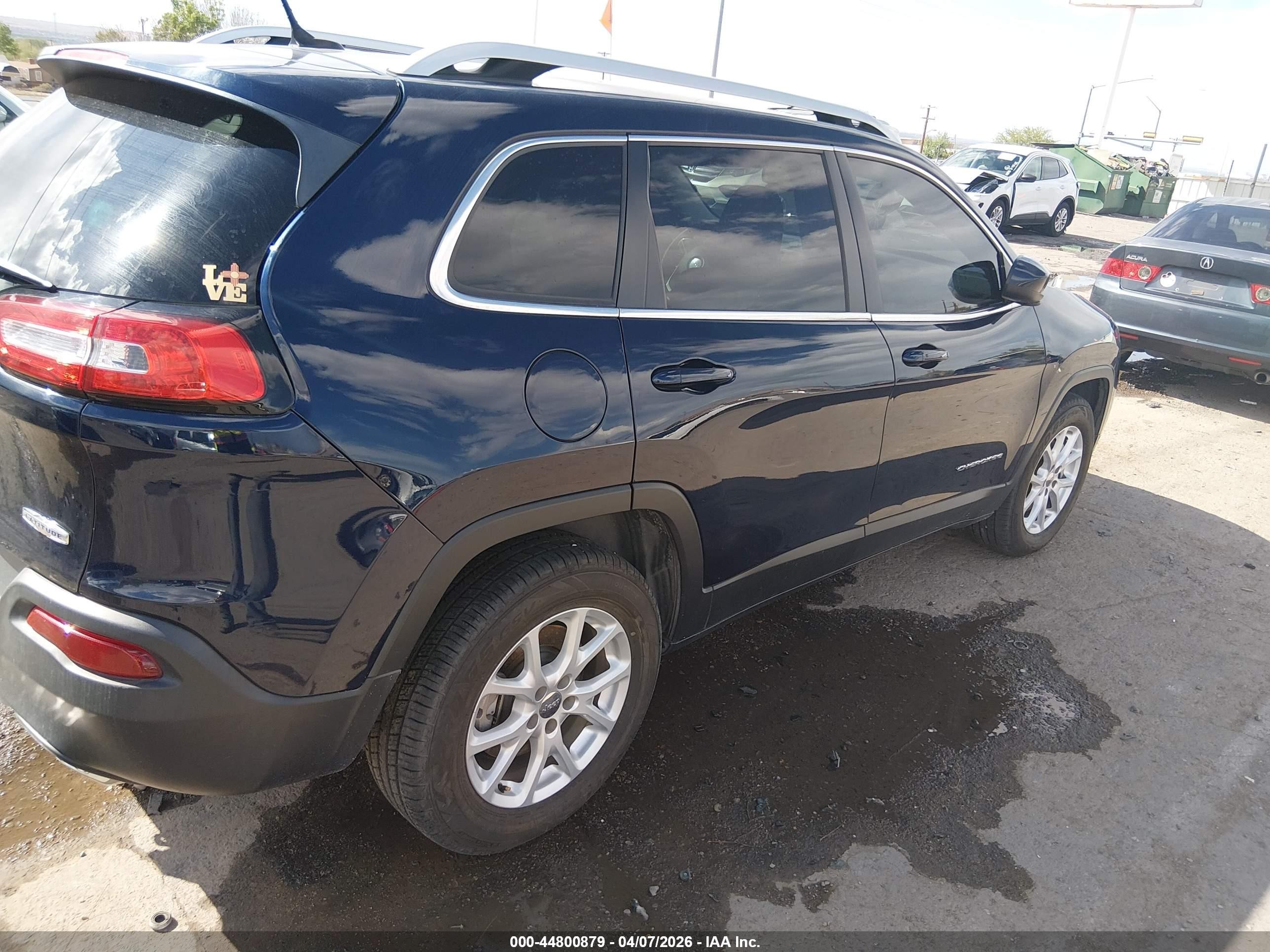 2015 Jeep Cherokee Latitude Dark Blue vin: 1C4PJMCS9FW545877