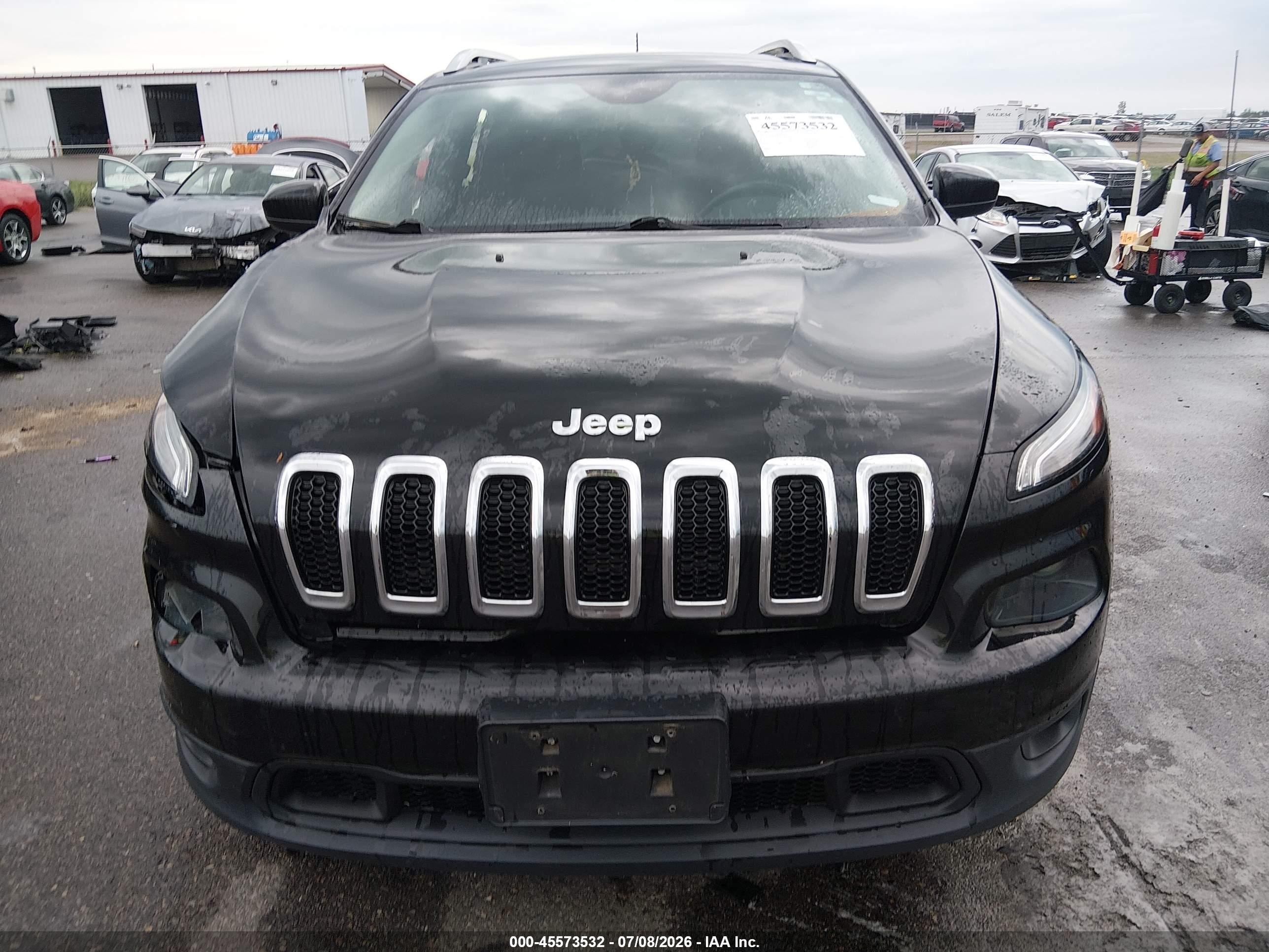 2015 Jeep Cherokee Latitude Black vin: 1C4PJMCS9FW697819