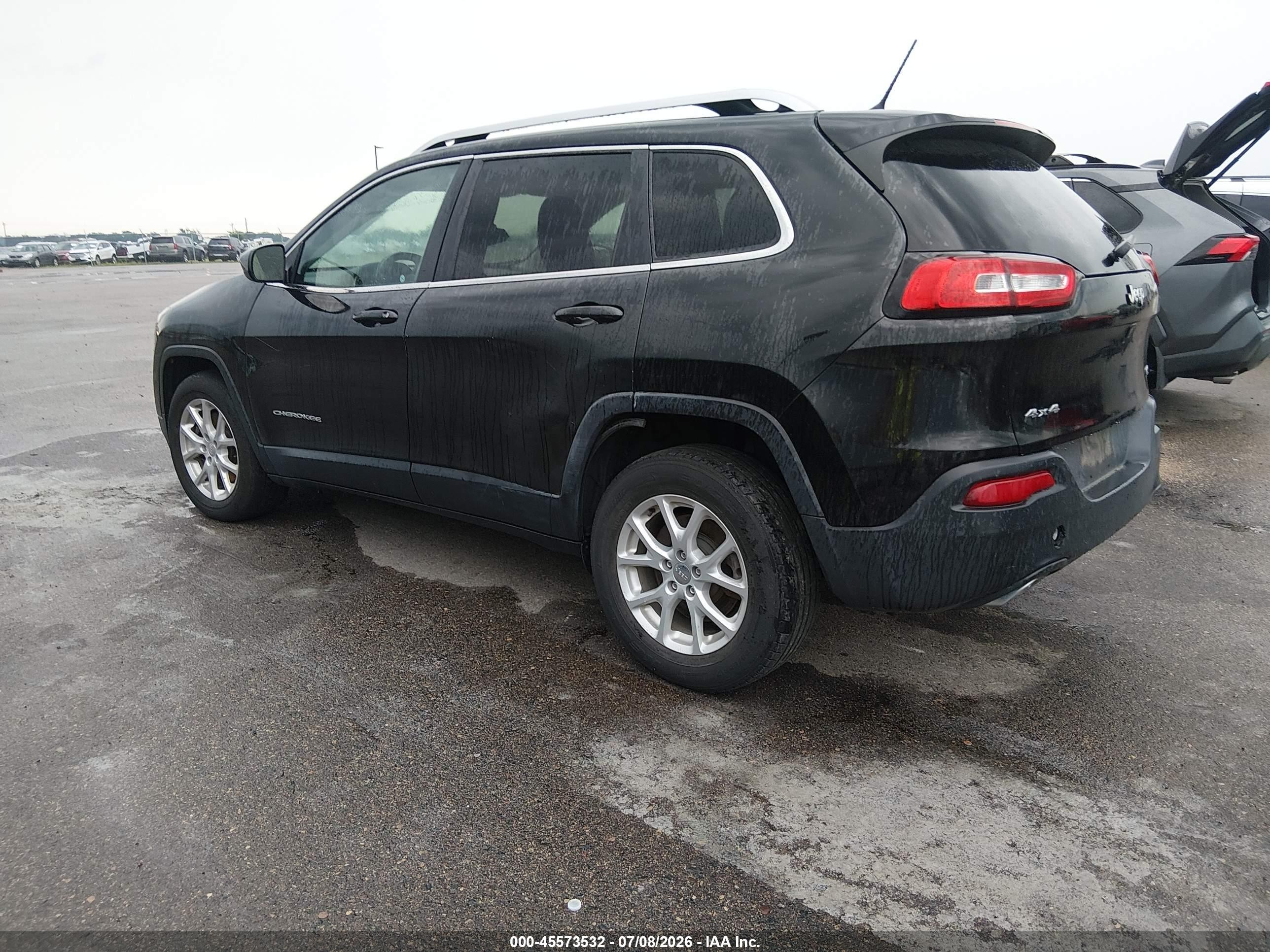 2015 Jeep Cherokee Latitude Black vin: 1C4PJMCS9FW697819