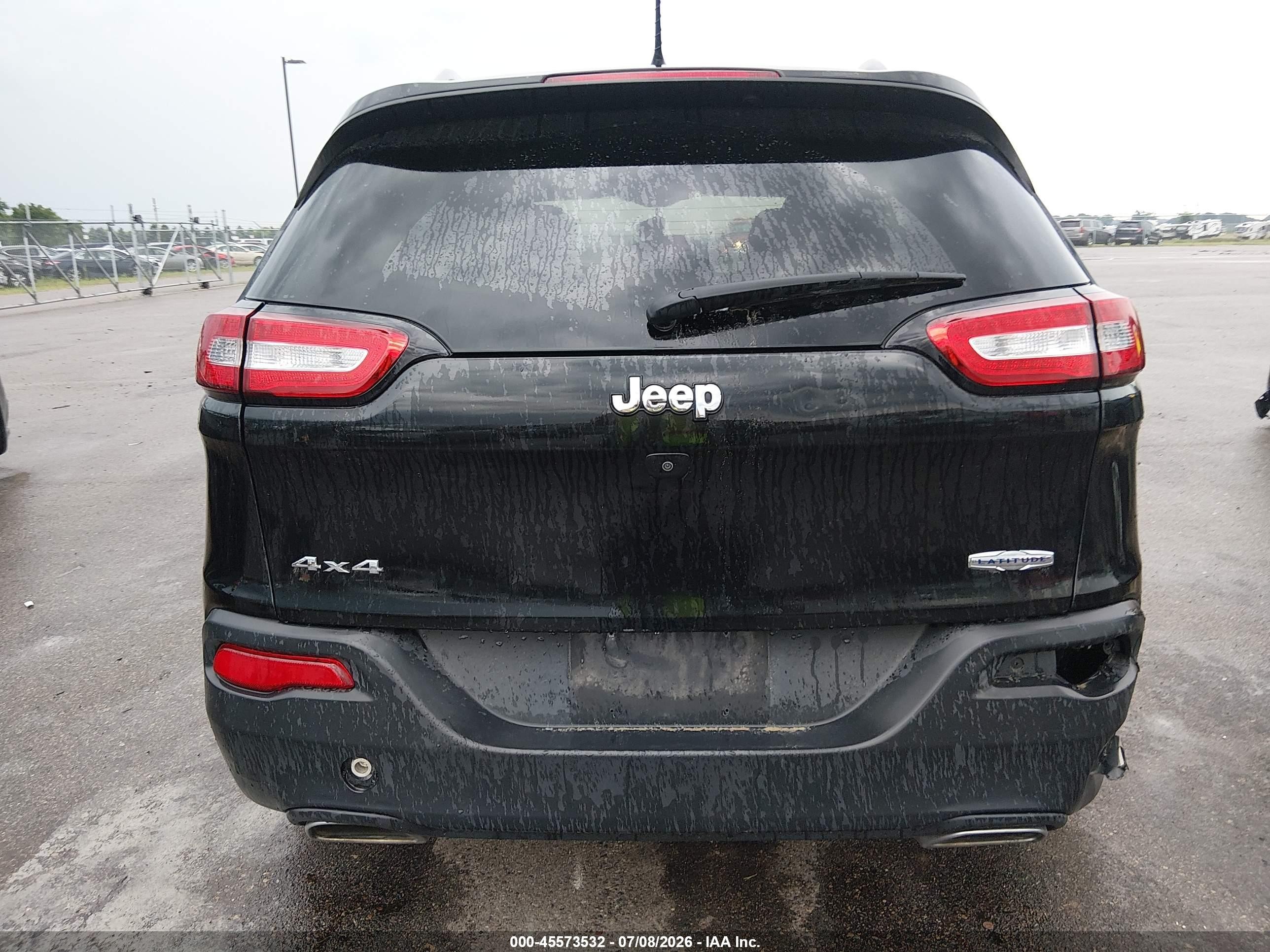 2015 Jeep Cherokee Latitude Black vin: 1C4PJMCS9FW697819