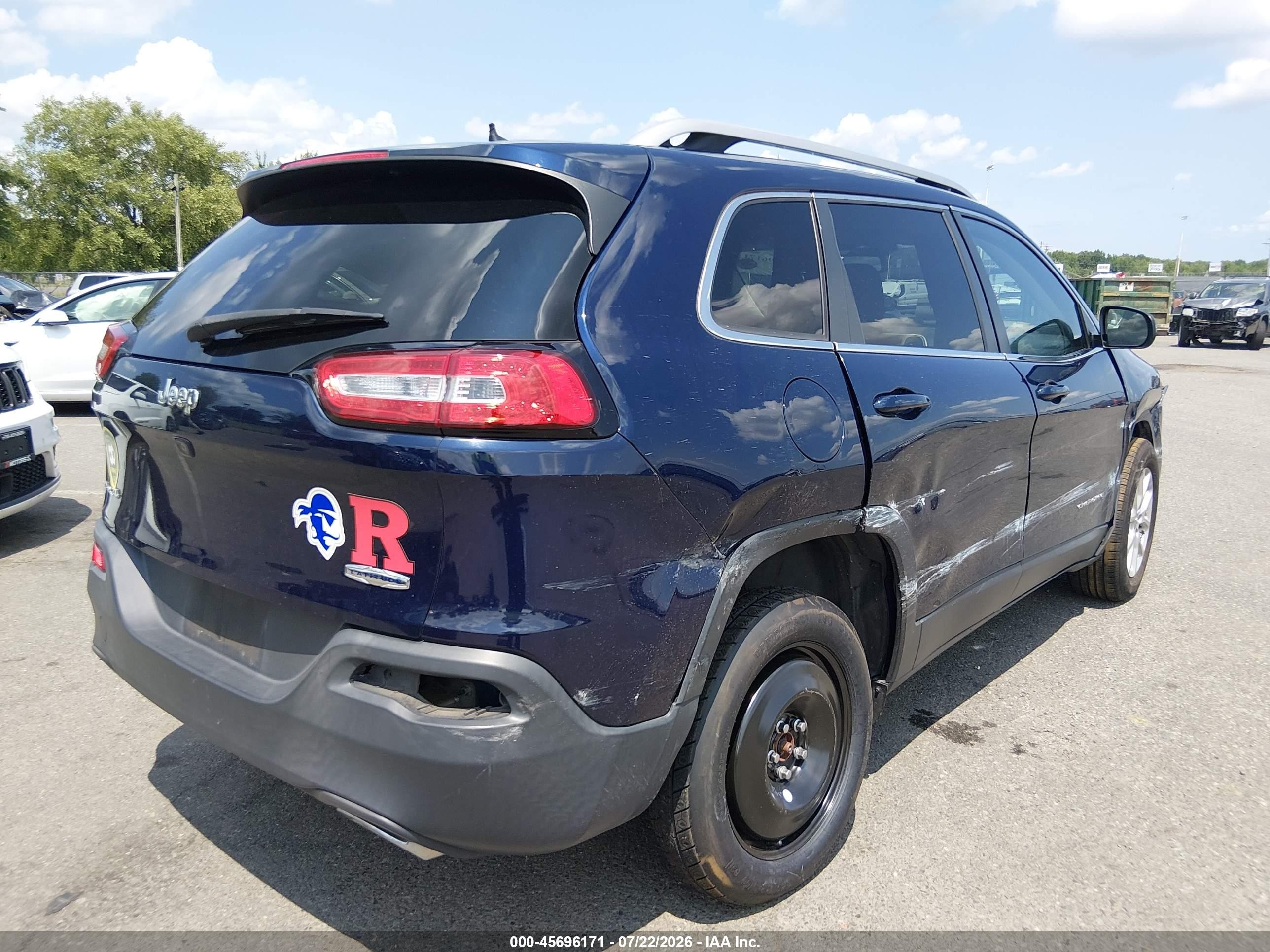 2016 Jeep Cherokee Latitude Dark Blue vin: 1C4PJMCS9GW301762