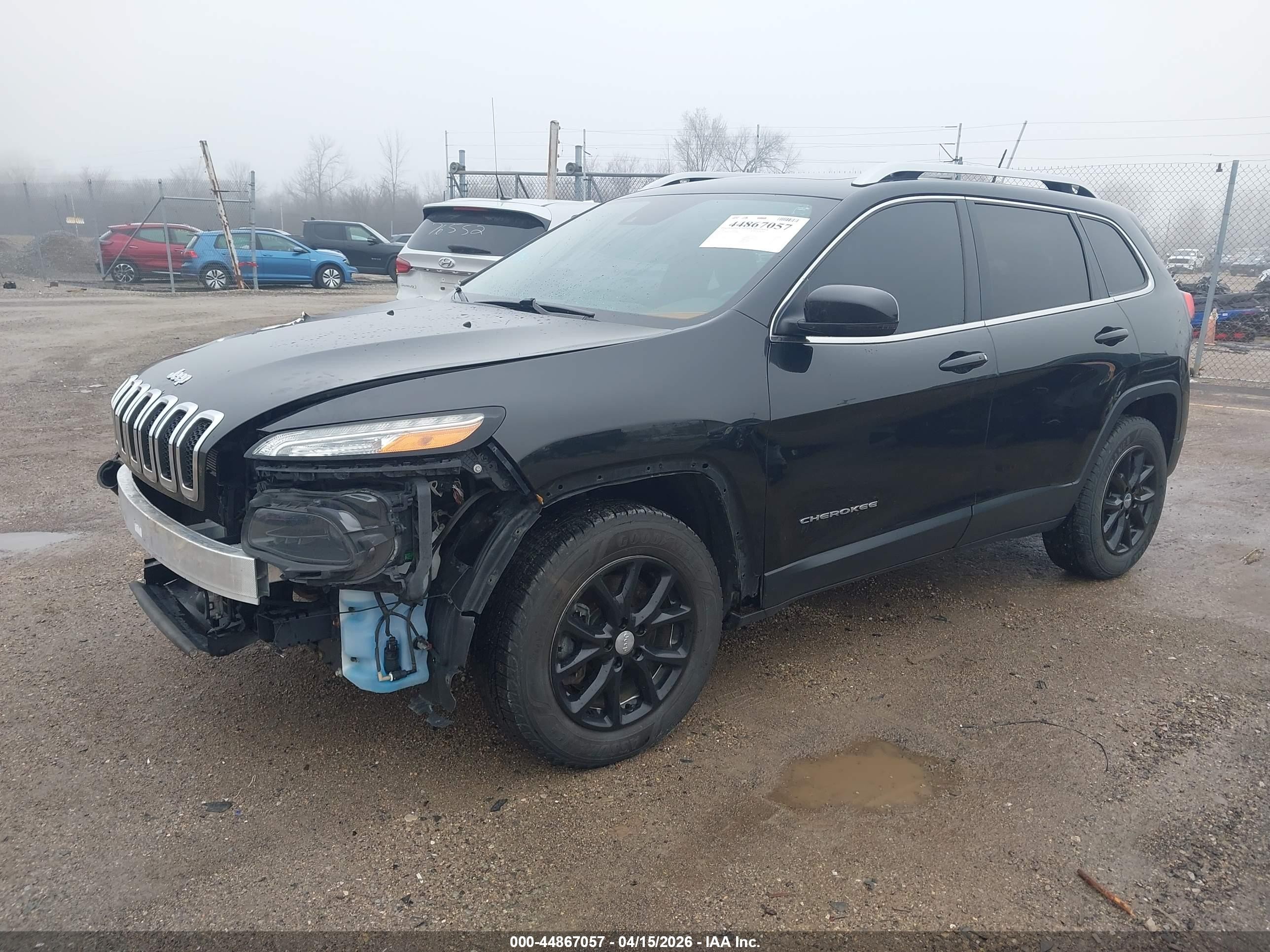 2014 Jeep Cherokee Latitude Black vin: 1C4PJMCSXEW104886