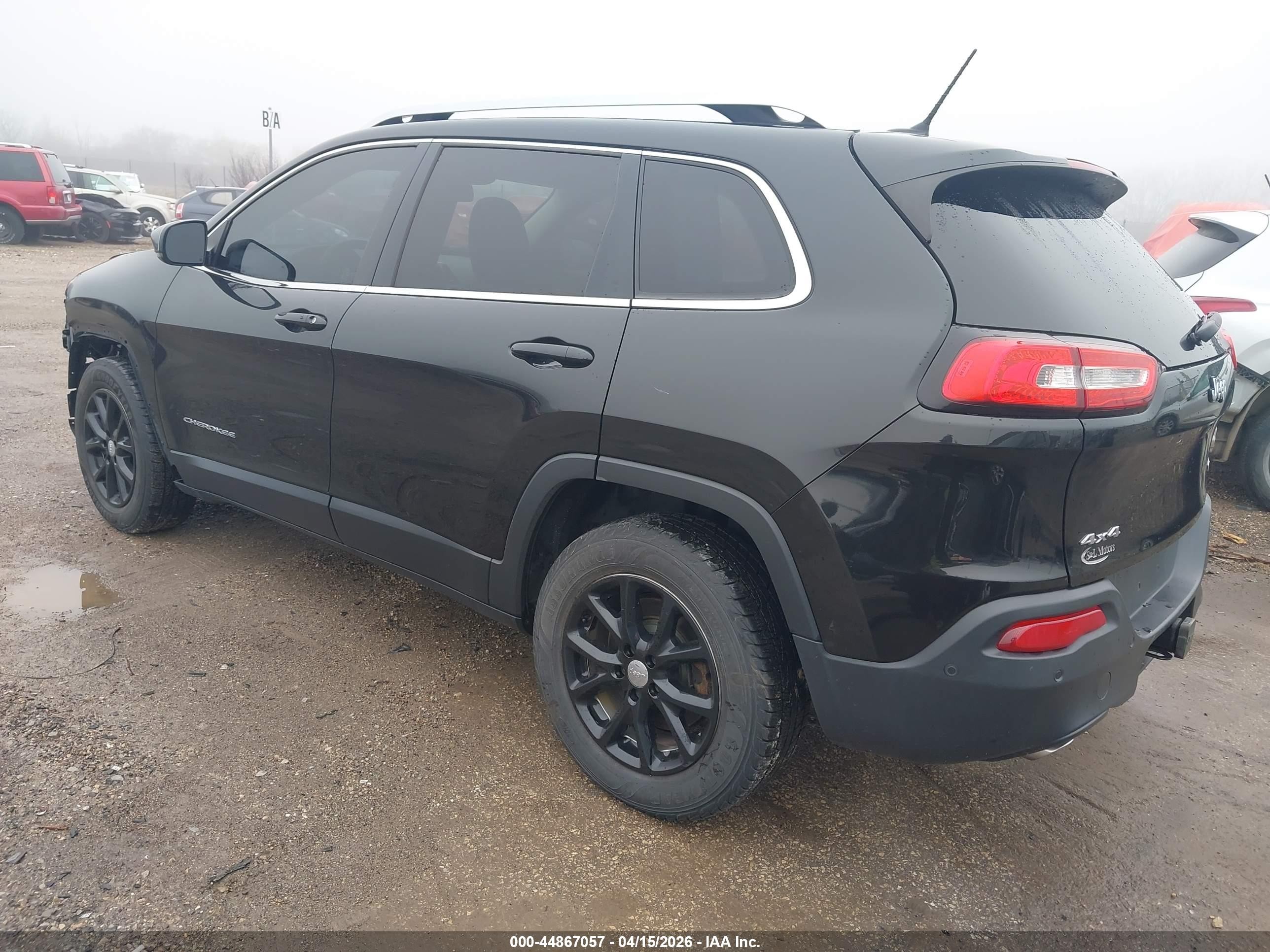 2014 Jeep Cherokee Latitude Black vin: 1C4PJMCSXEW104886