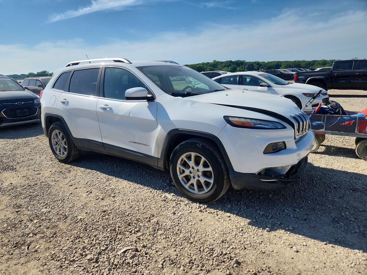 2014 Jeep Cherokee Latitude Белый vin: 1C4PJMCSXEW122143