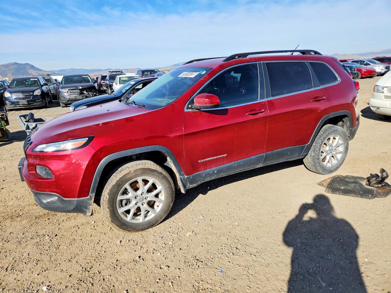 2015 Jeep Cherokee Latitude Темно-бордовый vin: 1C4PJMCSXFW601616