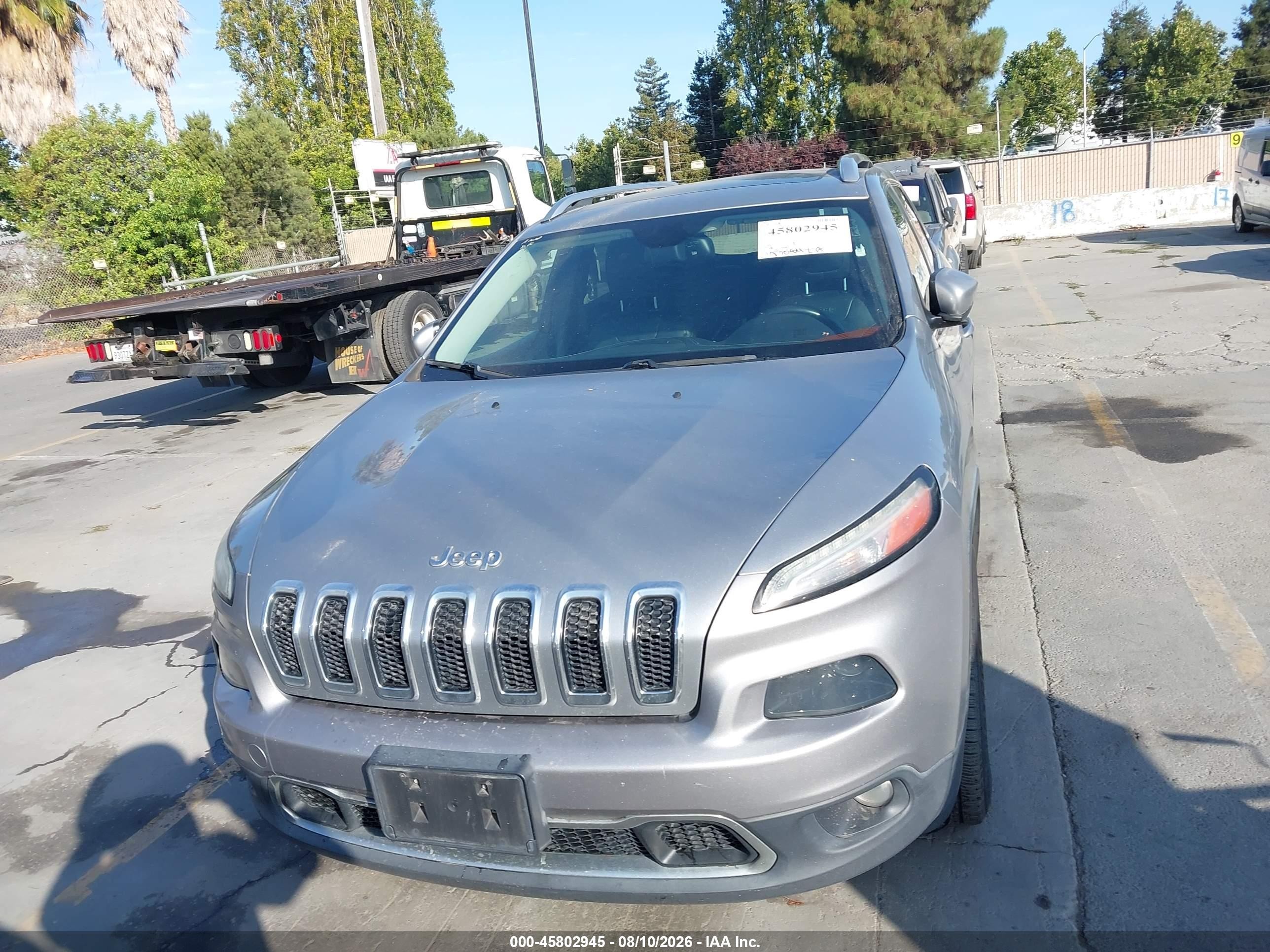 2015 Jeep Cherokee Limited Silver vin: 1C4PJMDB0FW538380