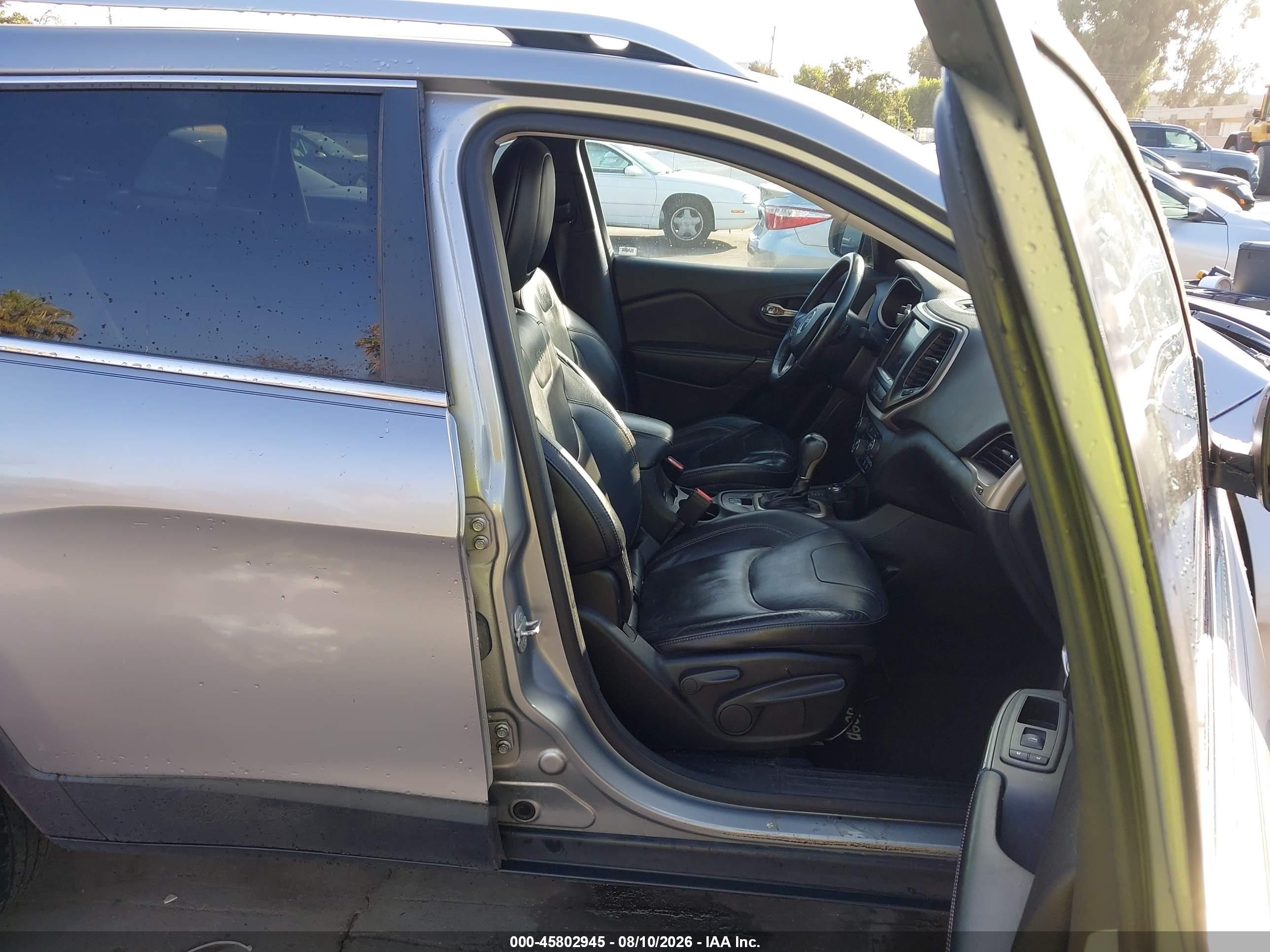 2015 Jeep Cherokee Limited Silver vin: 1C4PJMDB0FW538380
