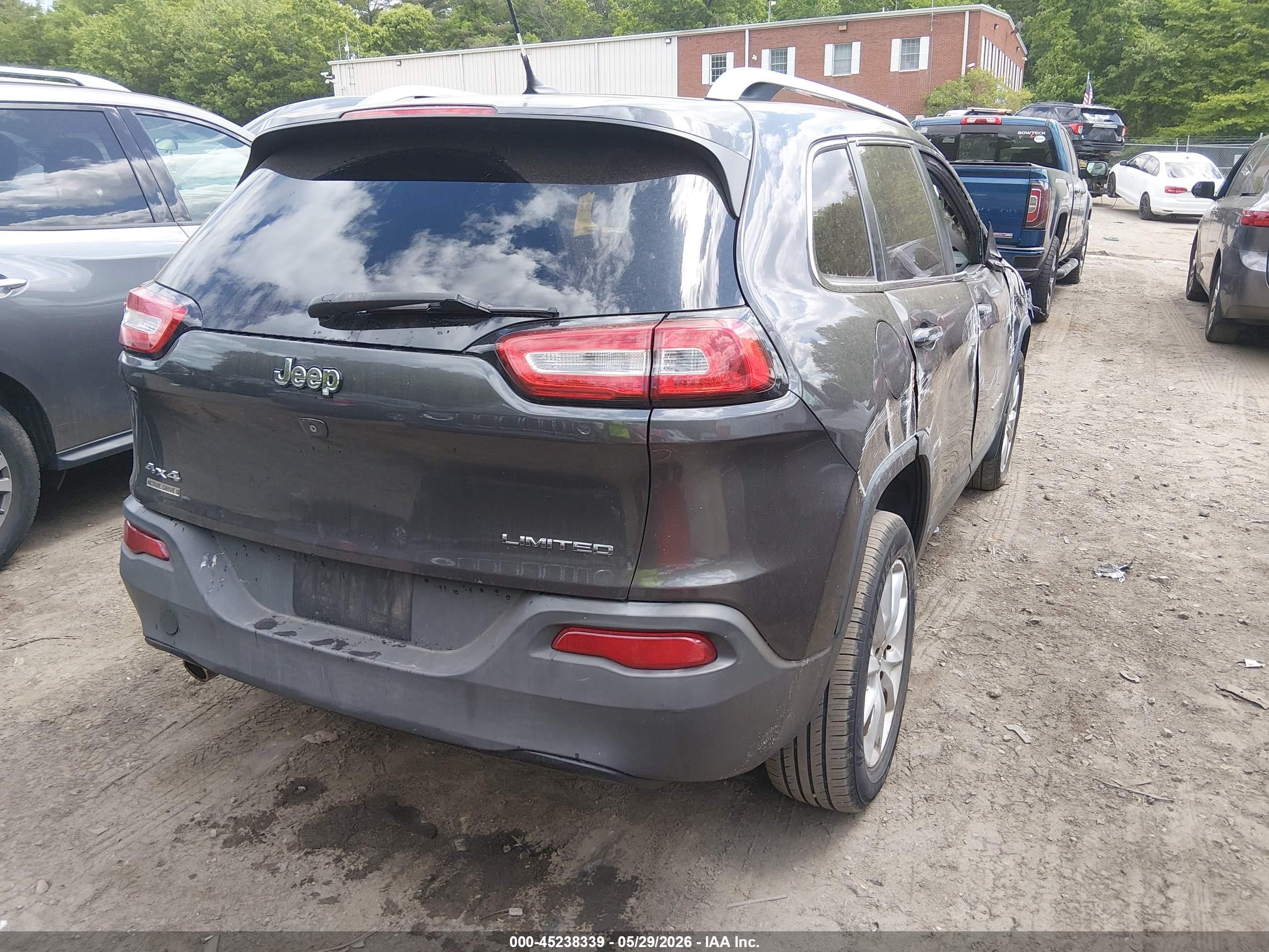 2015 Jeep Cherokee Limited Gray vin: 1C4PJMDB0FW545572