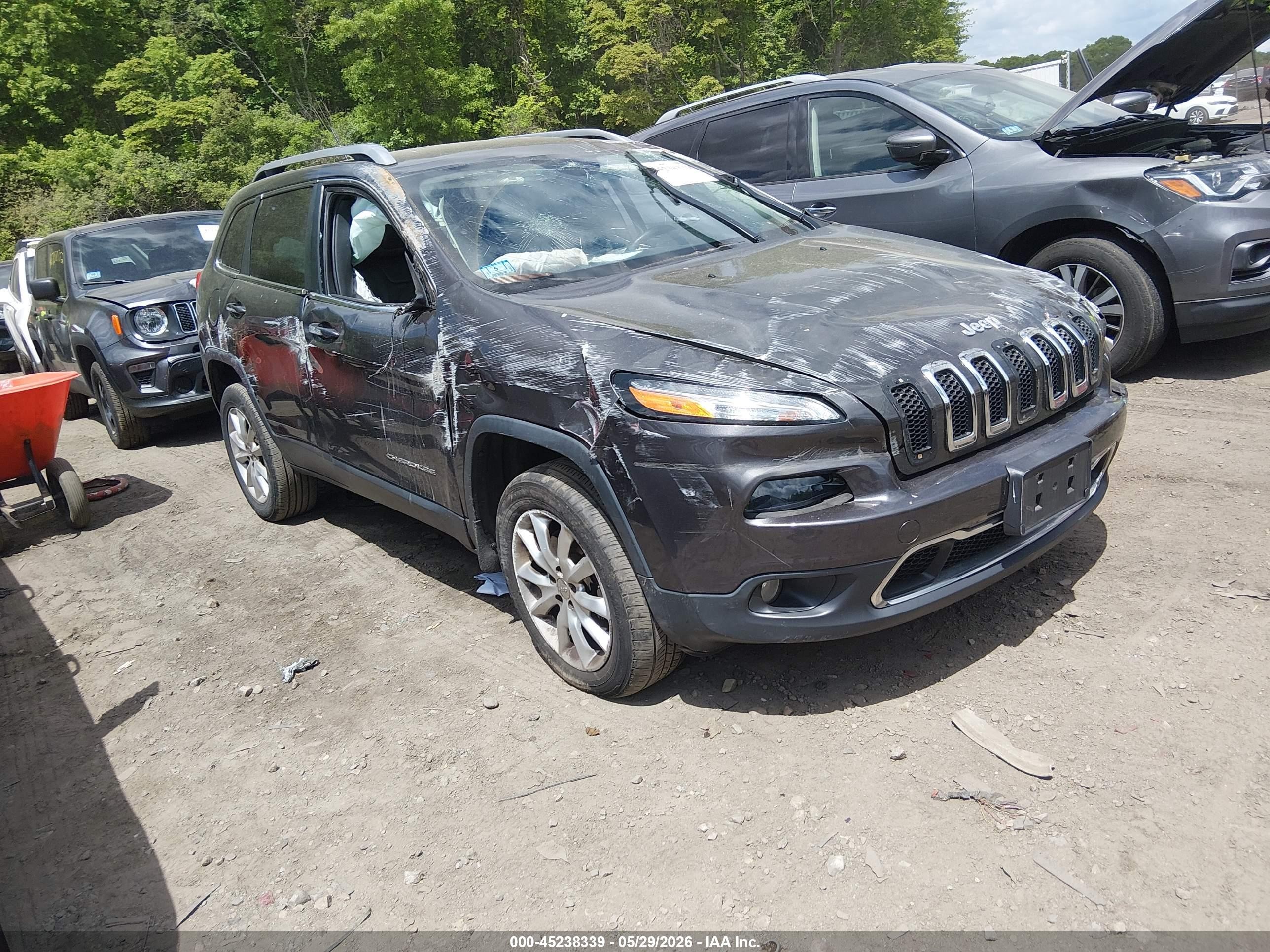 2015 Jeep Cherokee Limited Gray vin: 1C4PJMDB0FW545572