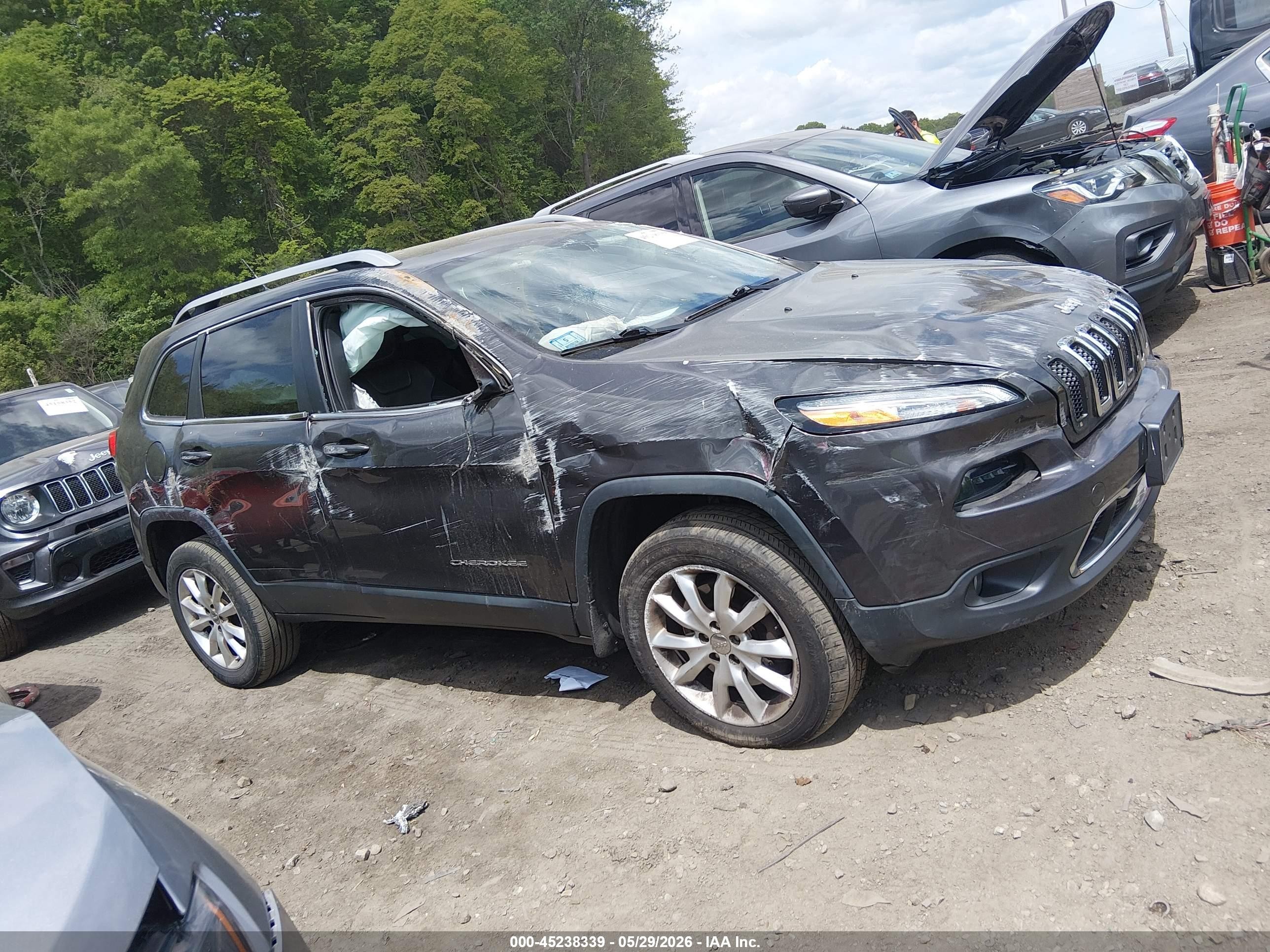 2015 Jeep Cherokee Limited Gray vin: 1C4PJMDB0FW545572