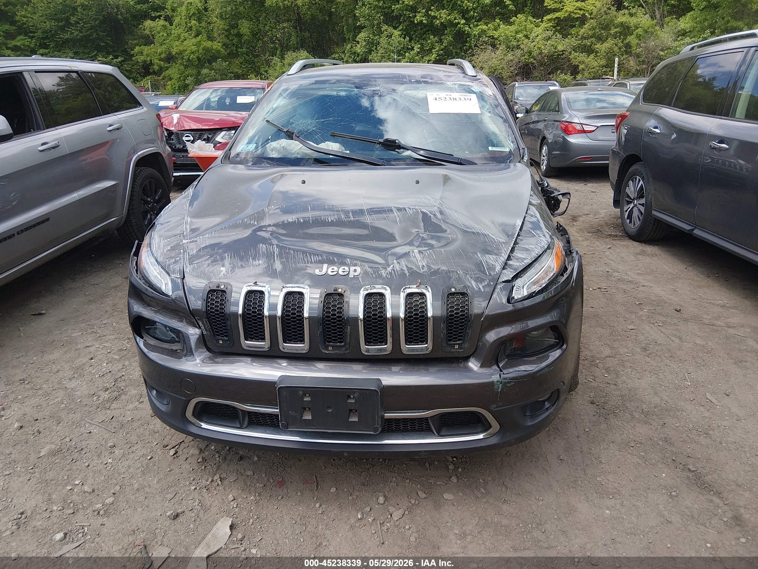 2015 Jeep Cherokee Limited Gray vin: 1C4PJMDB0FW545572