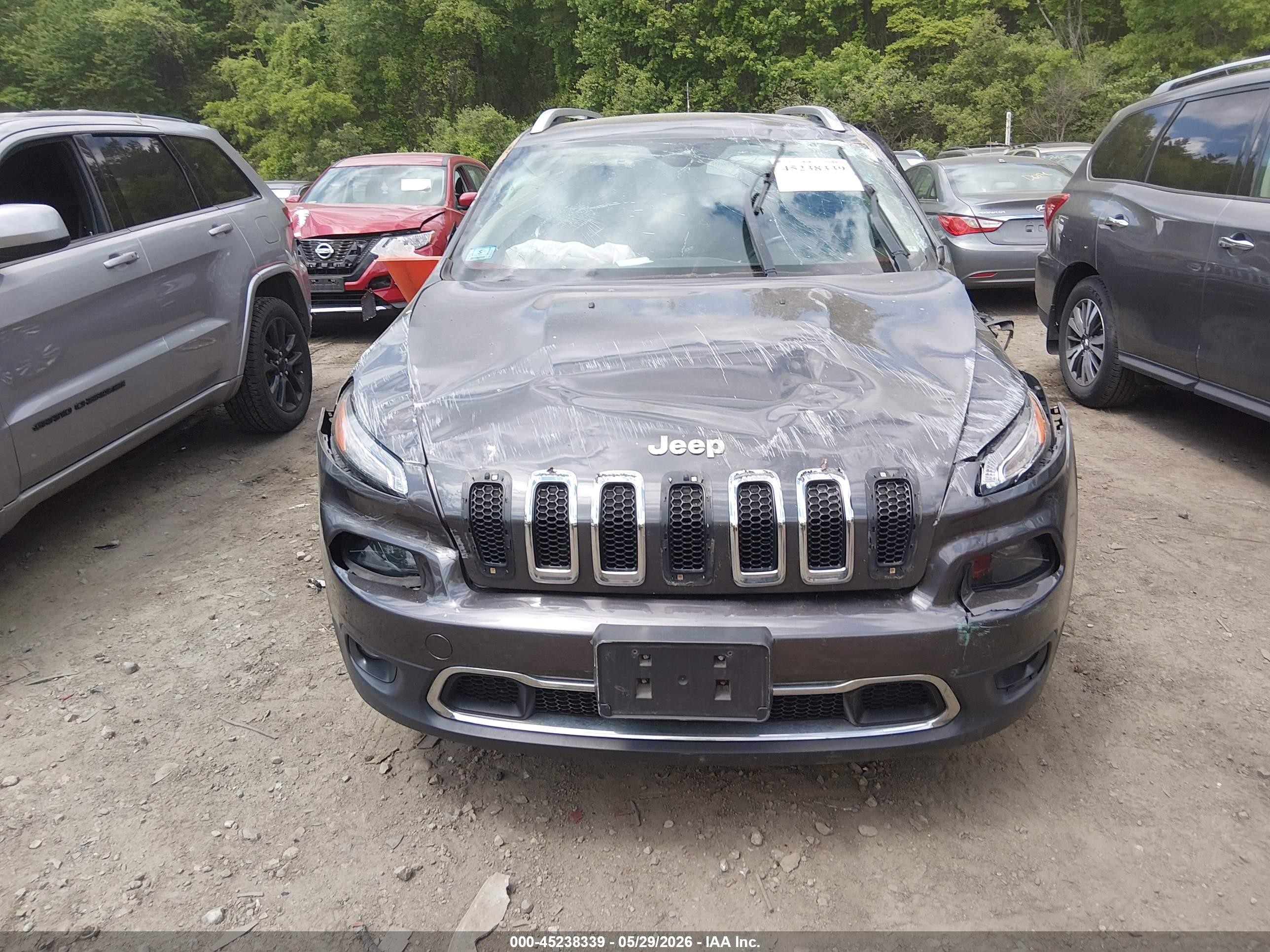 2015 Jeep Cherokee Limited Gray vin: 1C4PJMDB0FW545572