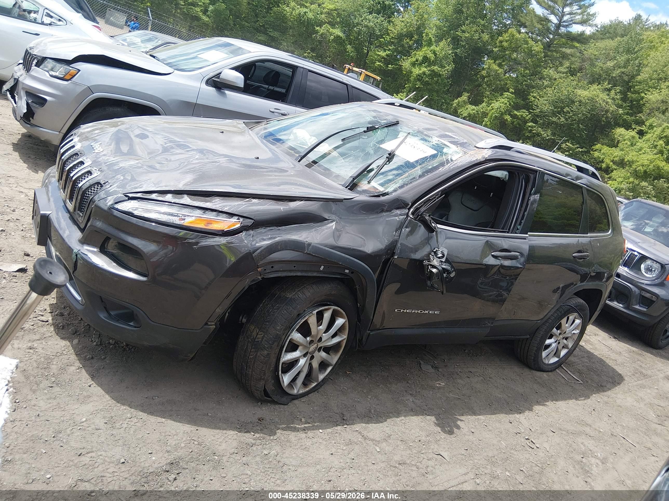 2015 Jeep Cherokee Limited Gray vin: 1C4PJMDB0FW545572
