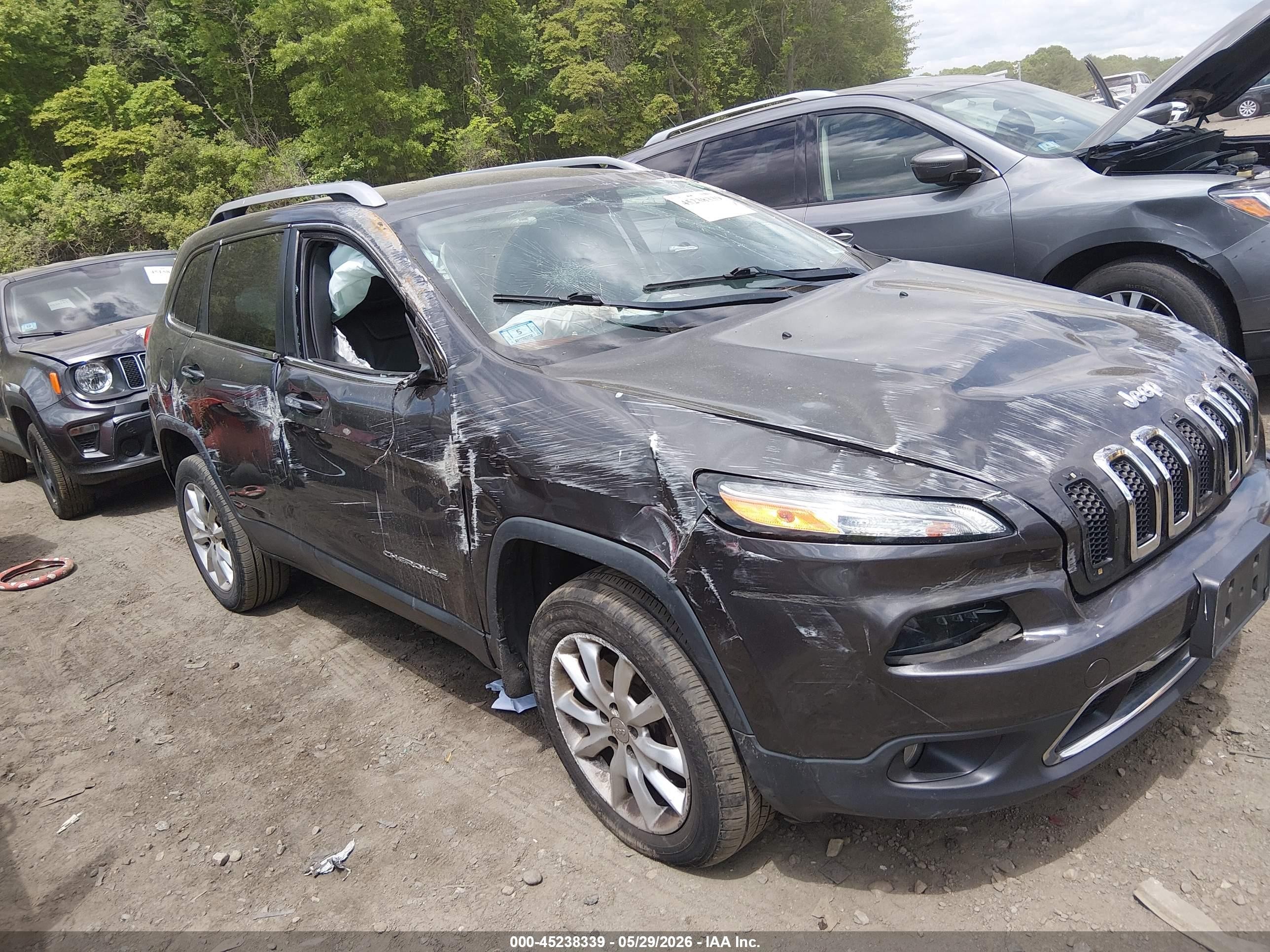 2015 Jeep Cherokee Limited Gray vin: 1C4PJMDB0FW545572