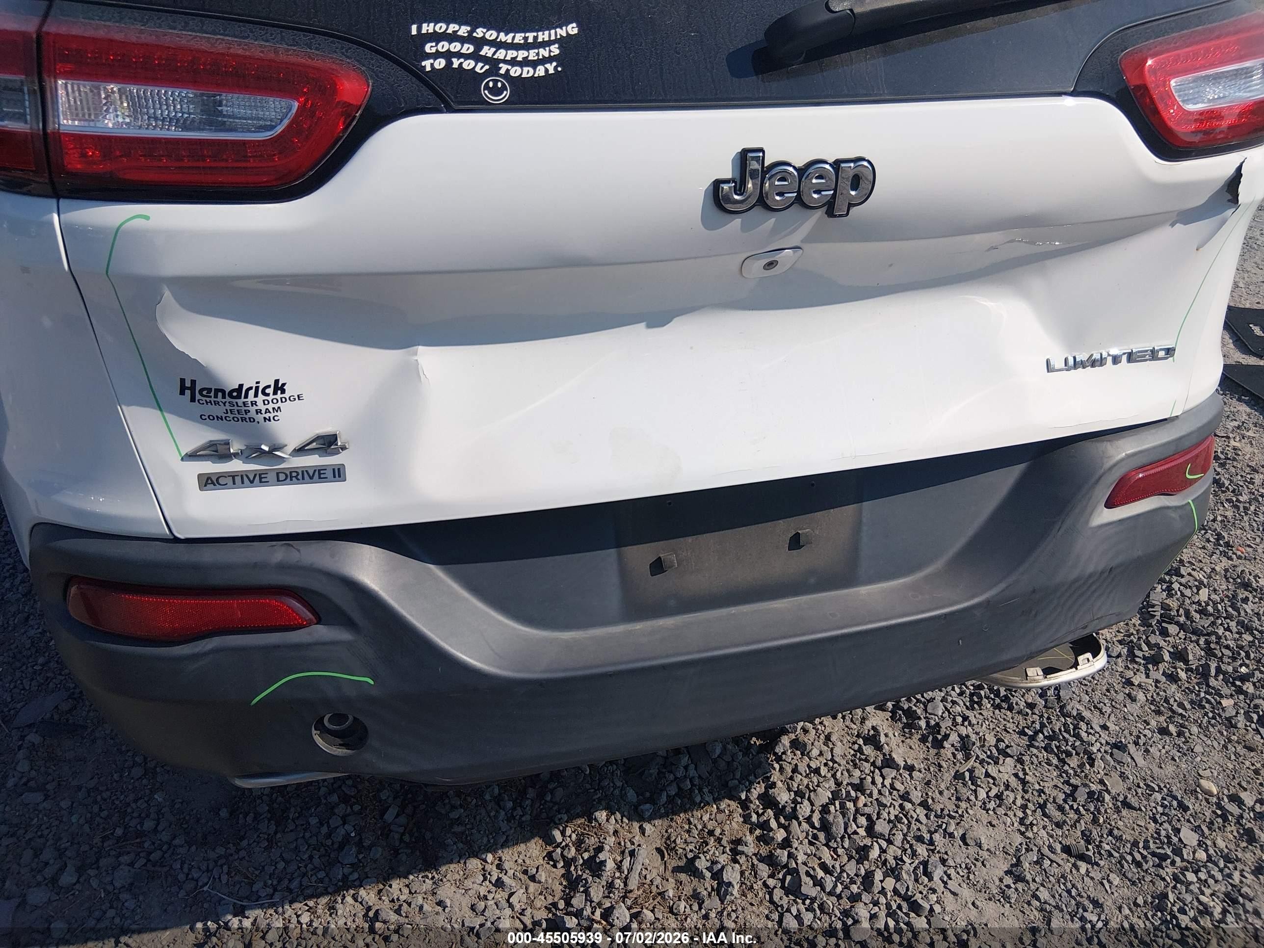2015 Jeep Cherokee Limited White vin: 1C4PJMDB0FW563263