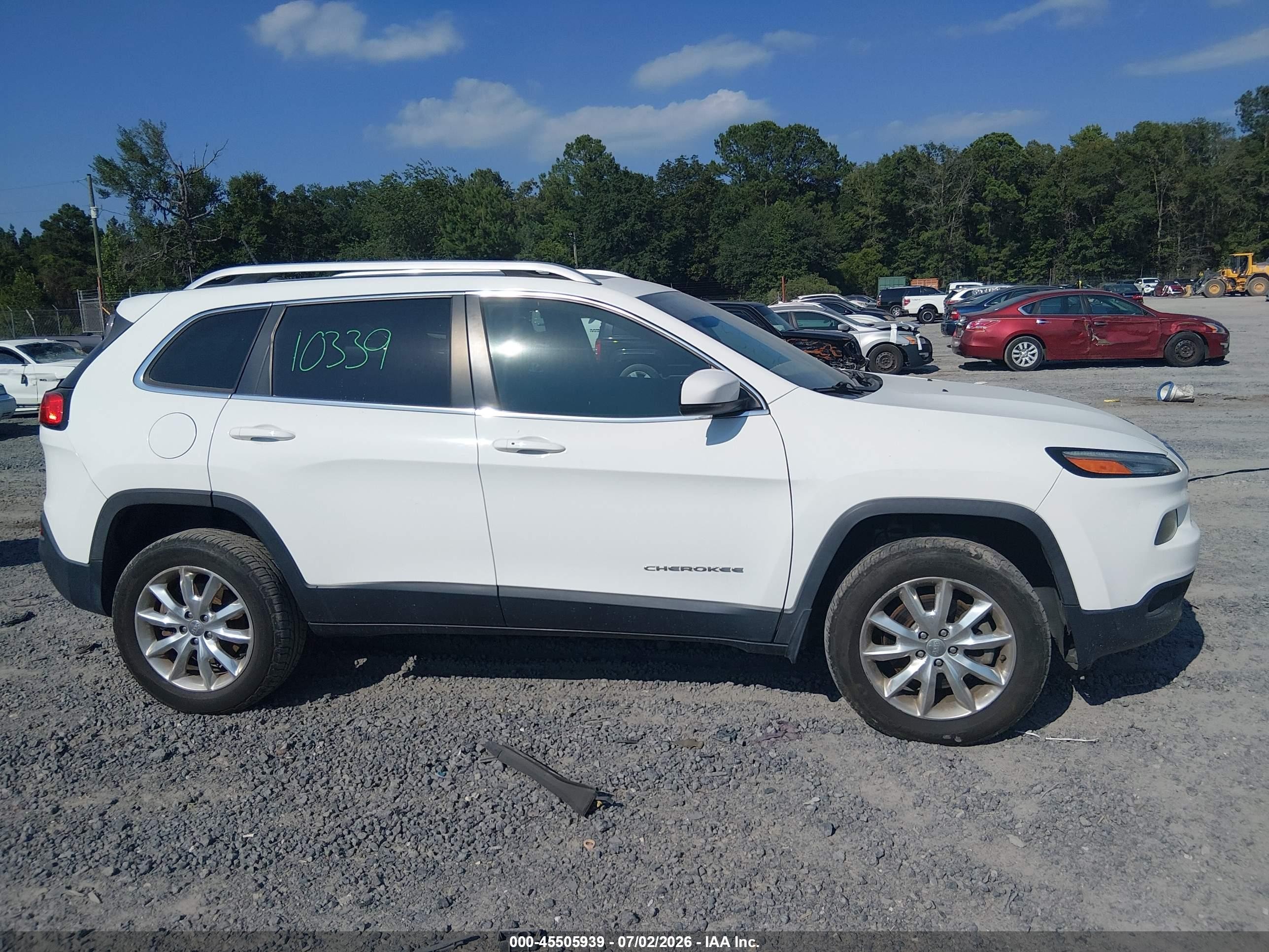 2015 Jeep Cherokee Limited White vin: 1C4PJMDB0FW563263