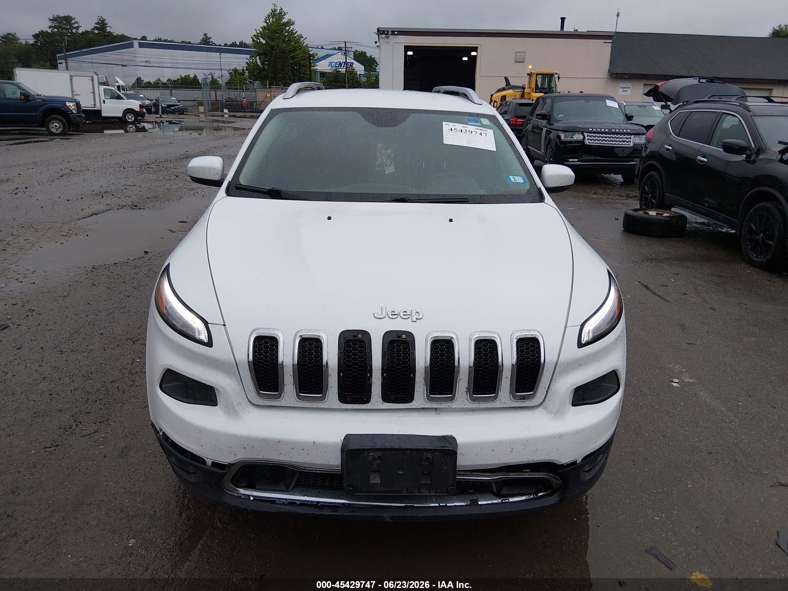 2015 Jeep Cherokee Limited White vin: 1C4PJMDB0FW711105