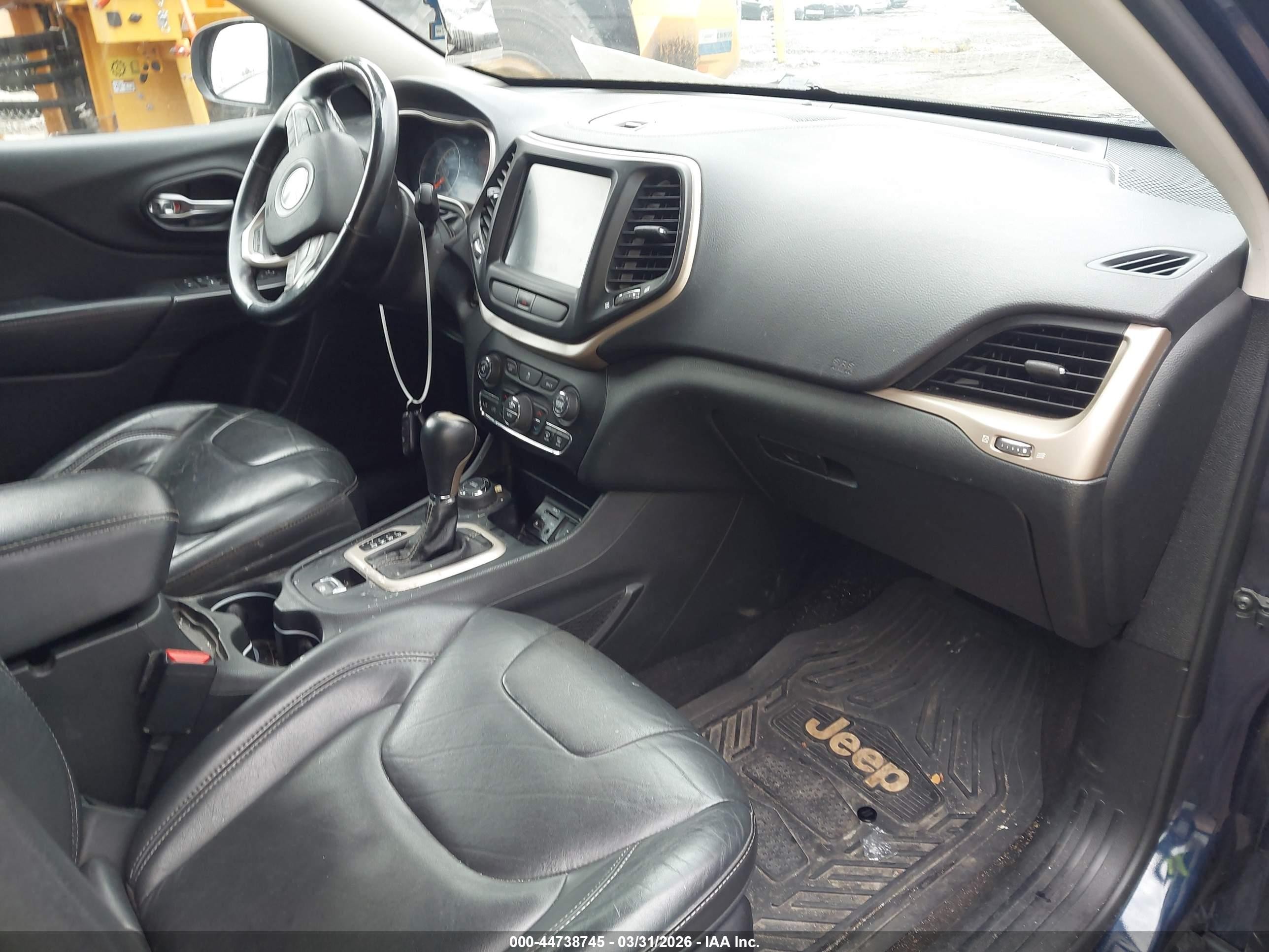 2015 Jeep Cherokee Limited Blue vin: 1C4PJMDB0FW749403