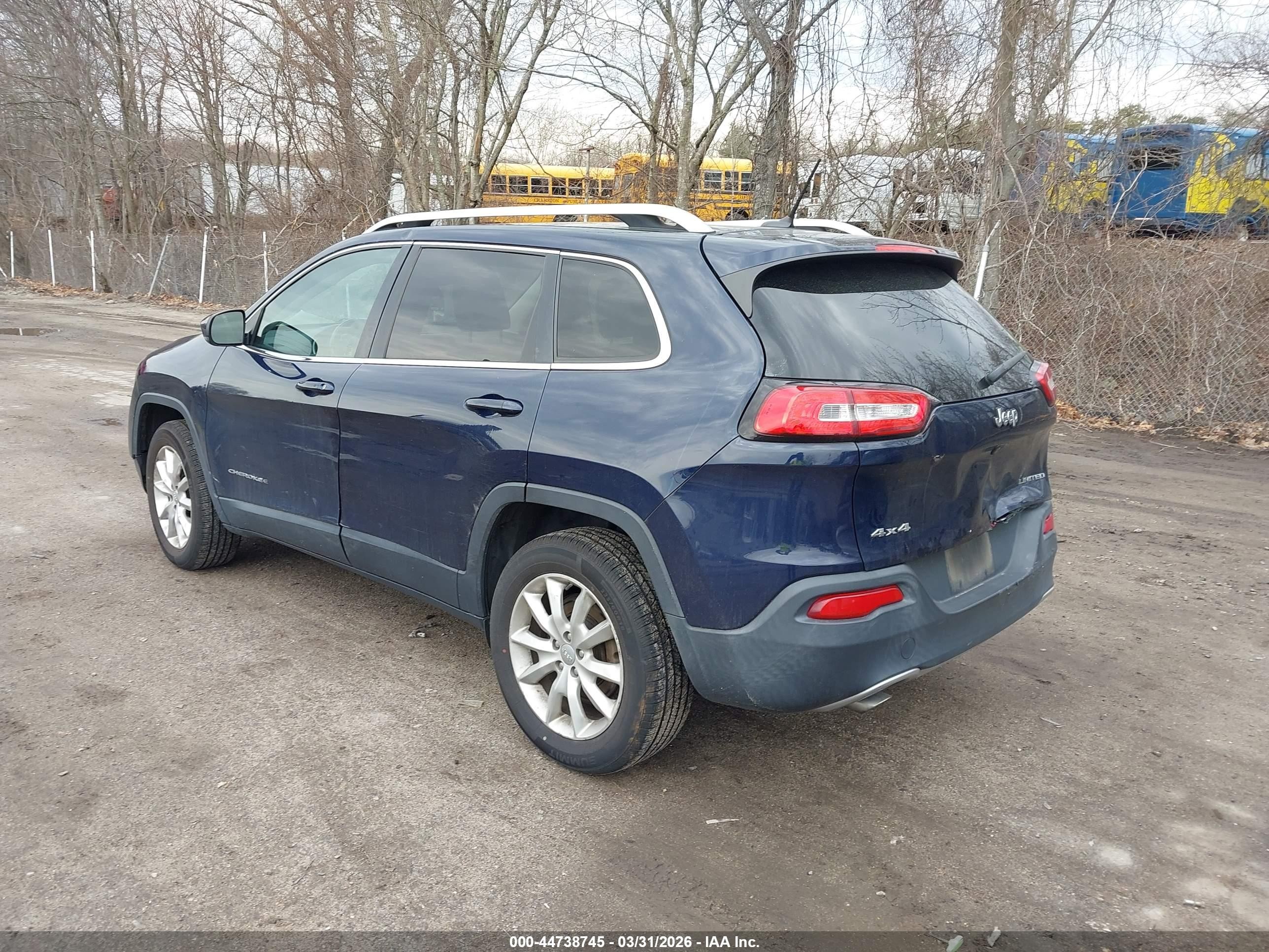 2015 Jeep Cherokee Limited Blue vin: 1C4PJMDB0FW749403