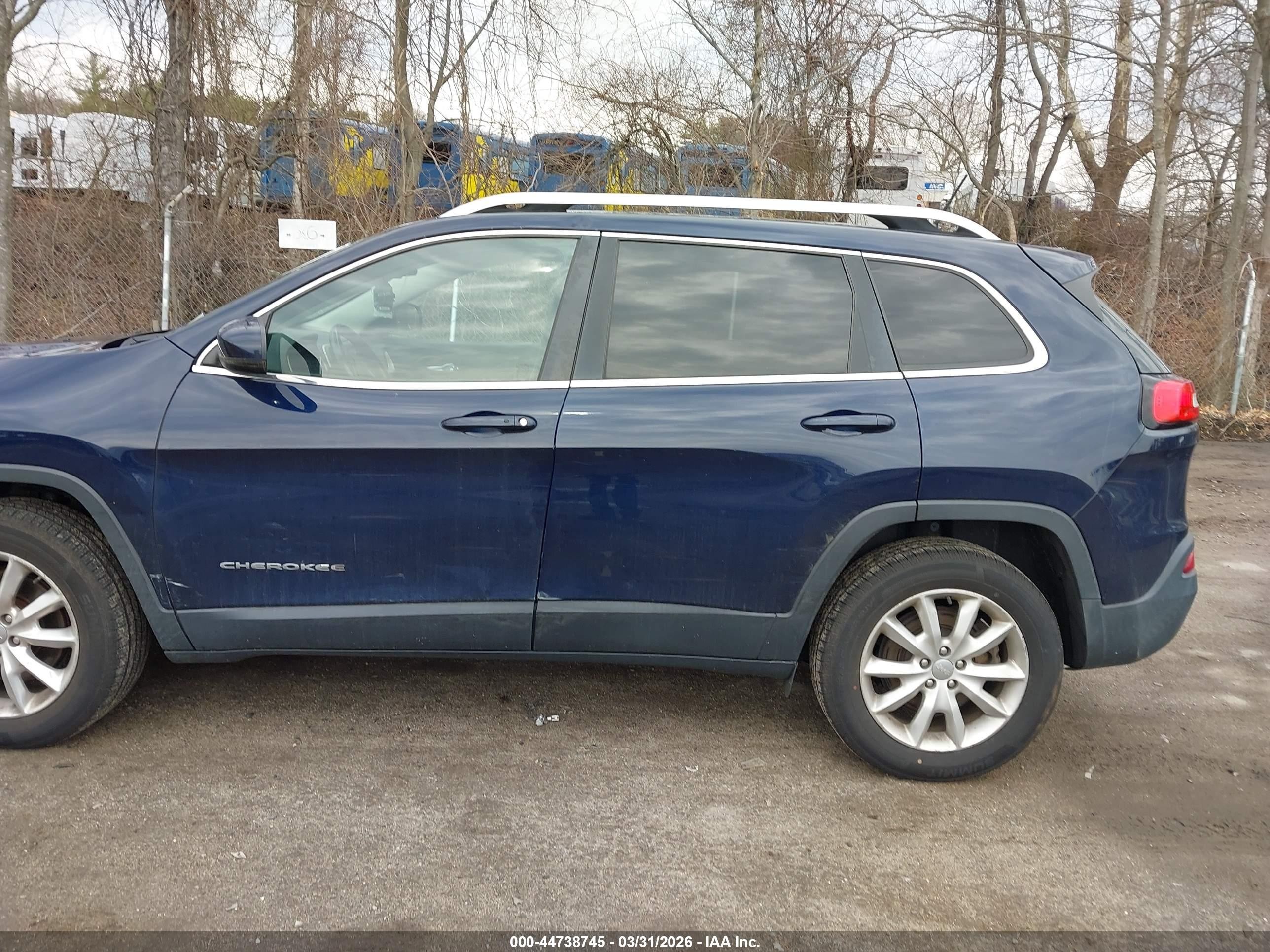 2015 Jeep Cherokee Limited Blue vin: 1C4PJMDB0FW749403
