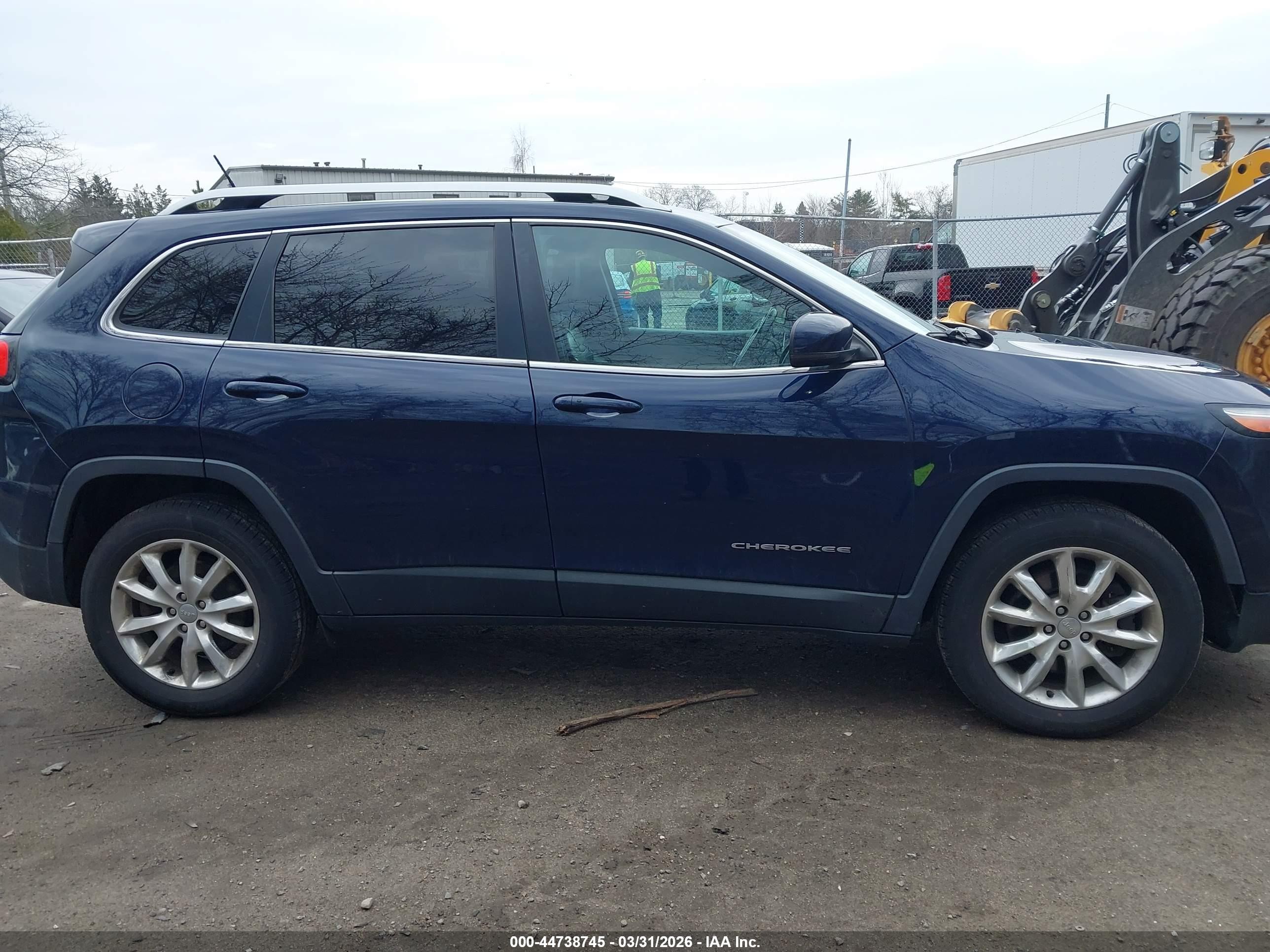 2015 Jeep Cherokee Limited Blue vin: 1C4PJMDB0FW749403