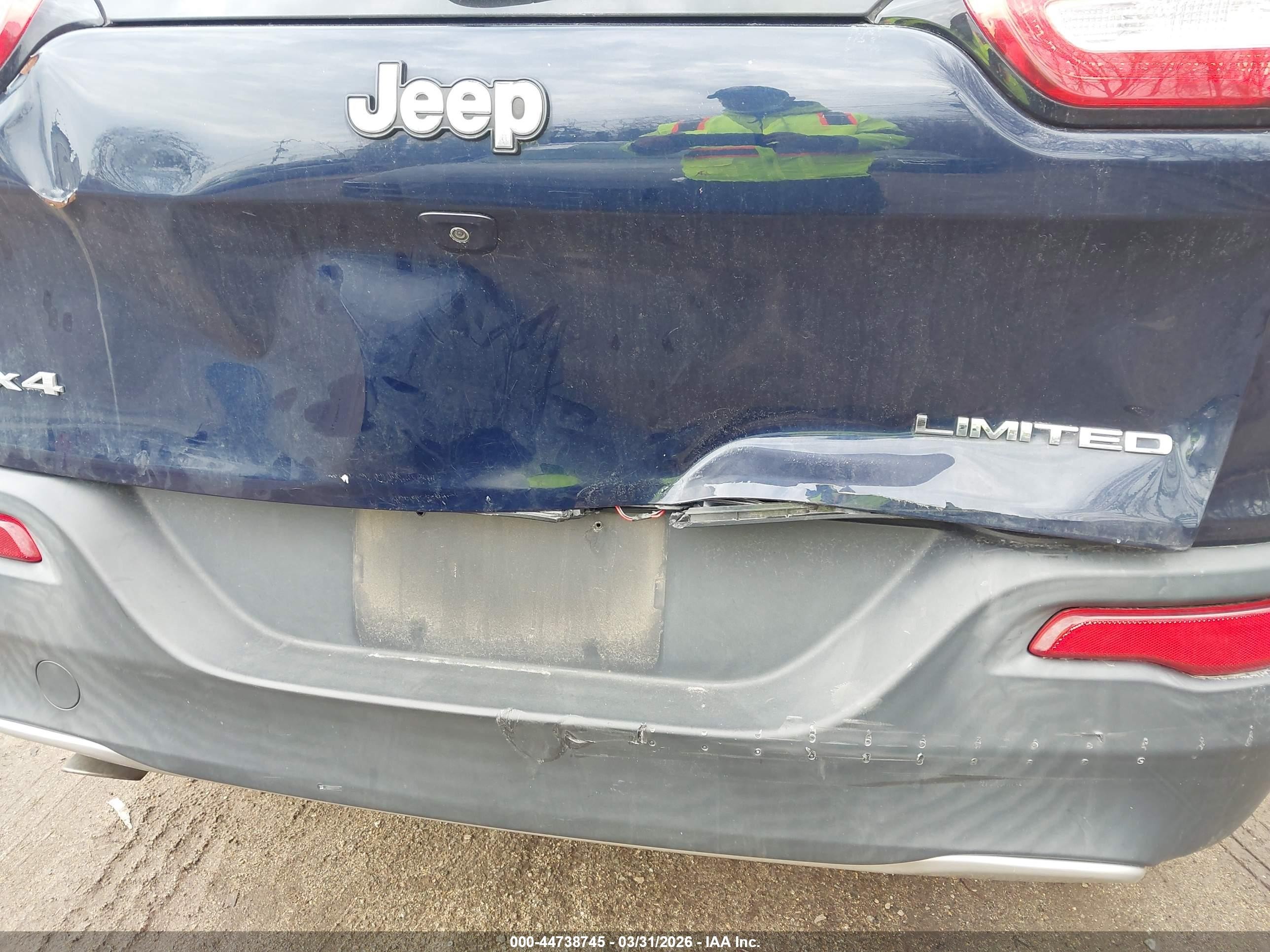 2015 Jeep Cherokee Limited Blue vin: 1C4PJMDB0FW749403