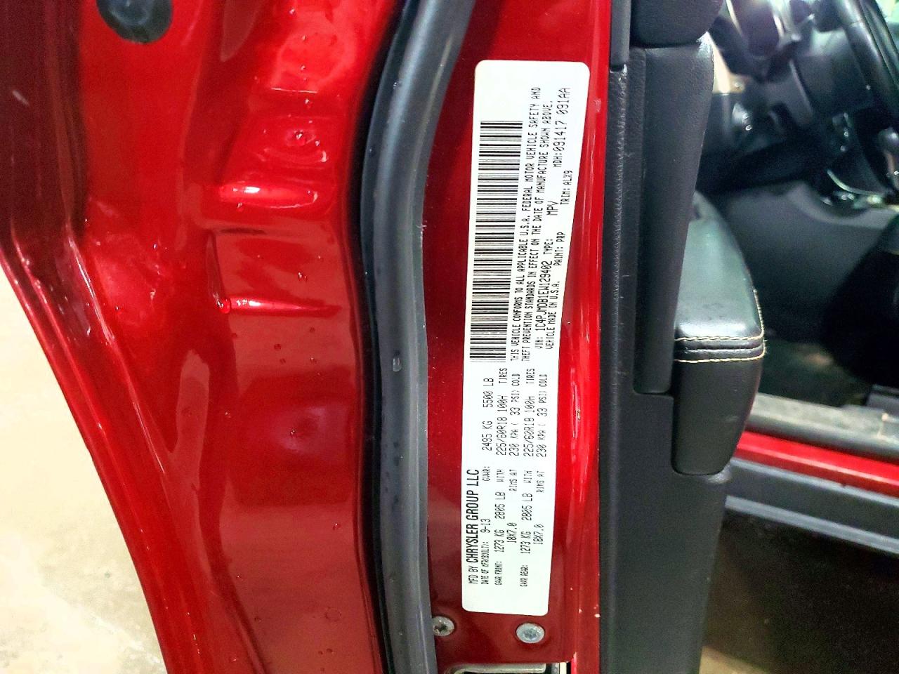 2014 Jeep Cherokee Limited Red vin: 1C4PJMDB1EW129402