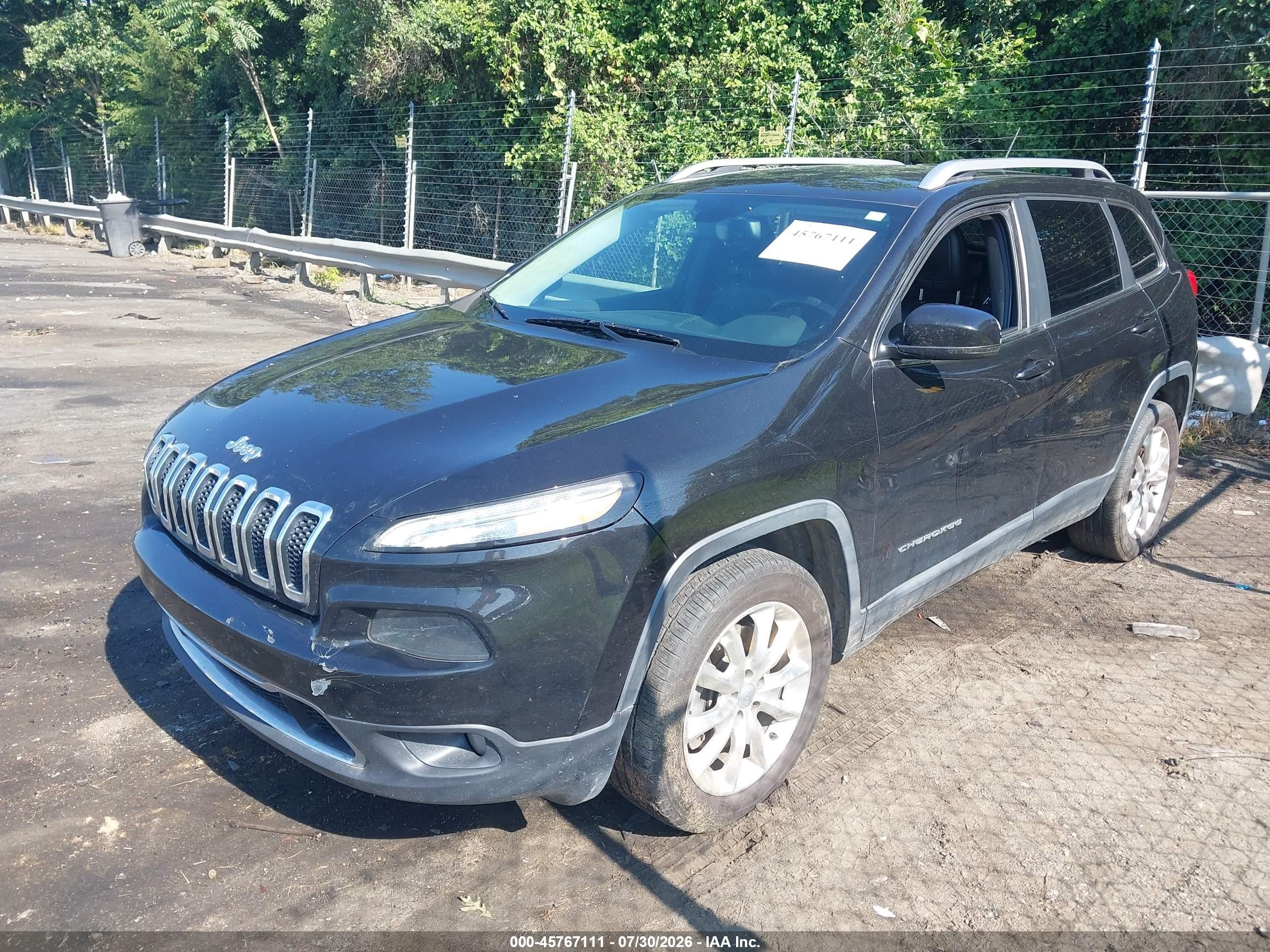 2014 Jeep Cherokee Limited Black vin: 1C4PJMDB1EW142313