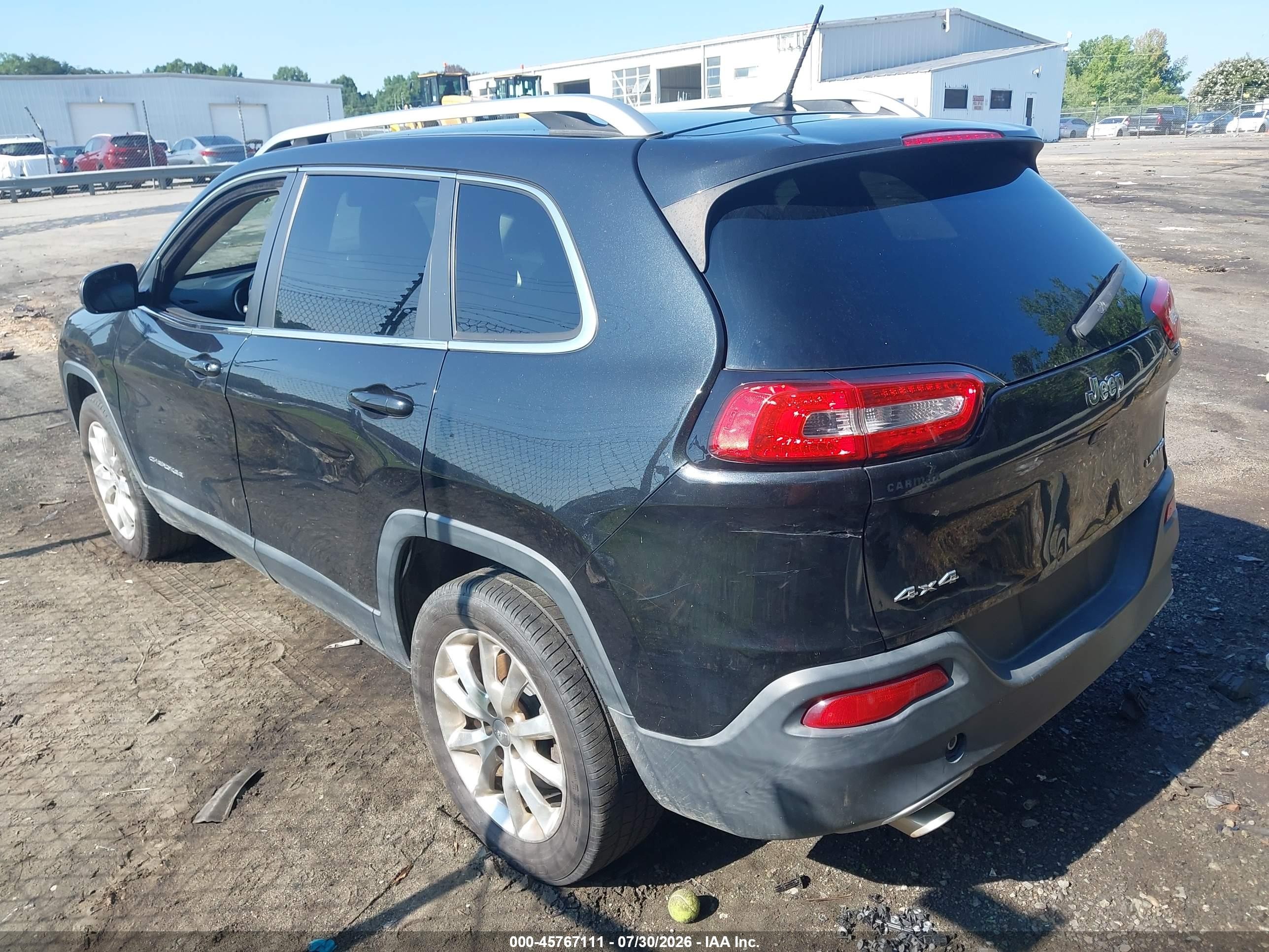 2014 Jeep Cherokee Limited Black vin: 1C4PJMDB1EW142313