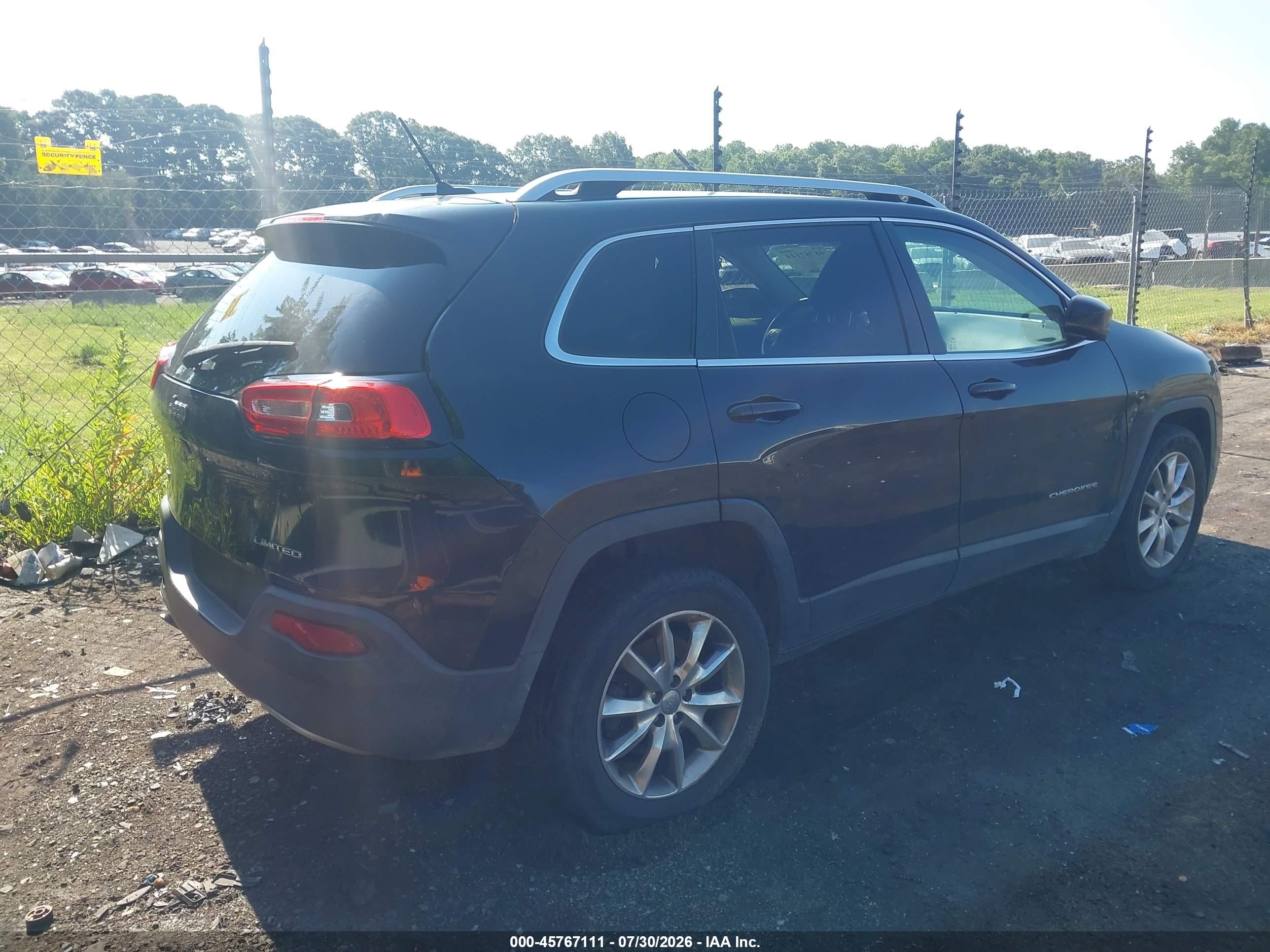 2014 Jeep Cherokee Limited Black vin: 1C4PJMDB1EW142313