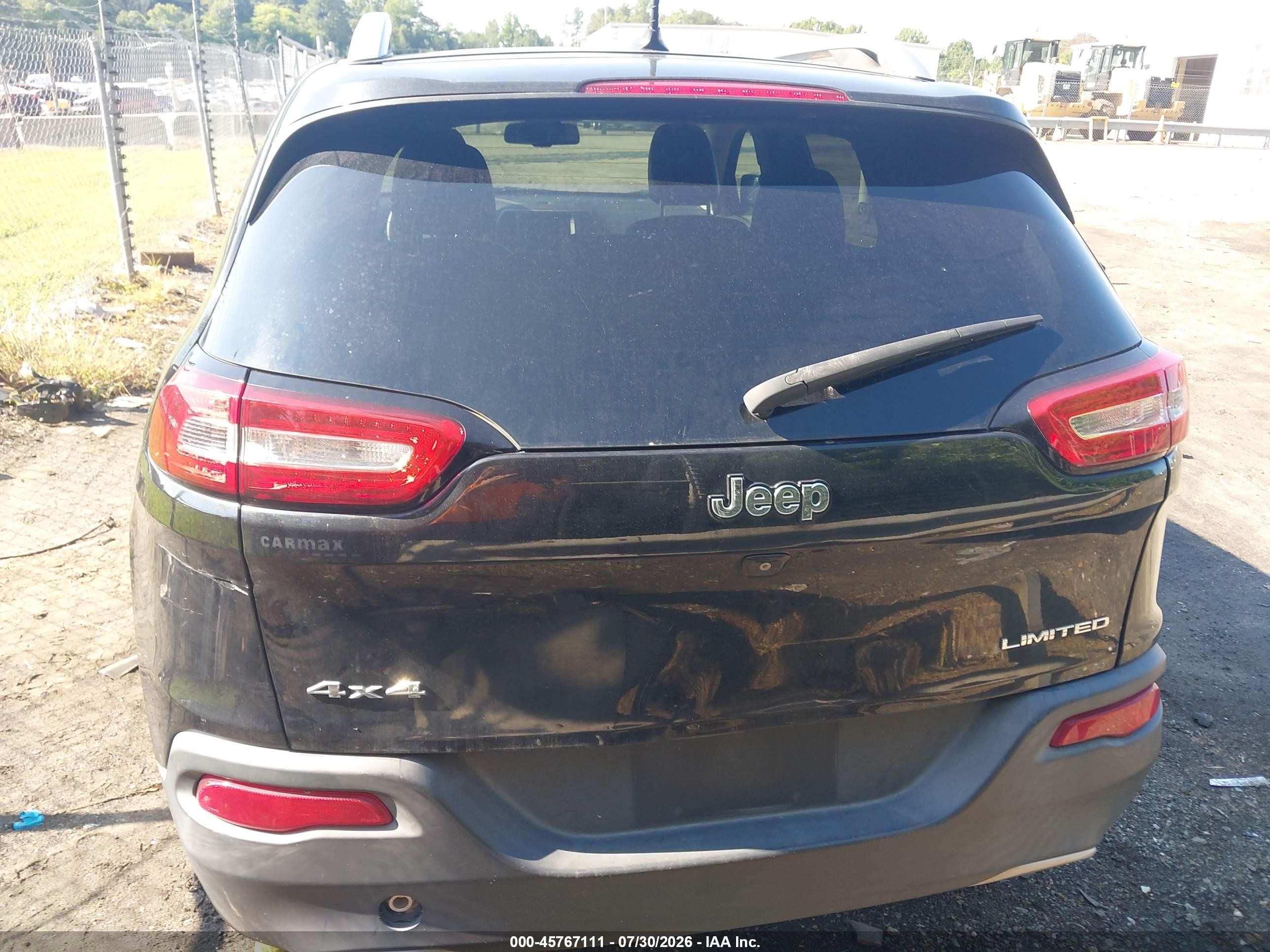 2014 Jeep Cherokee Limited Black vin: 1C4PJMDB1EW142313