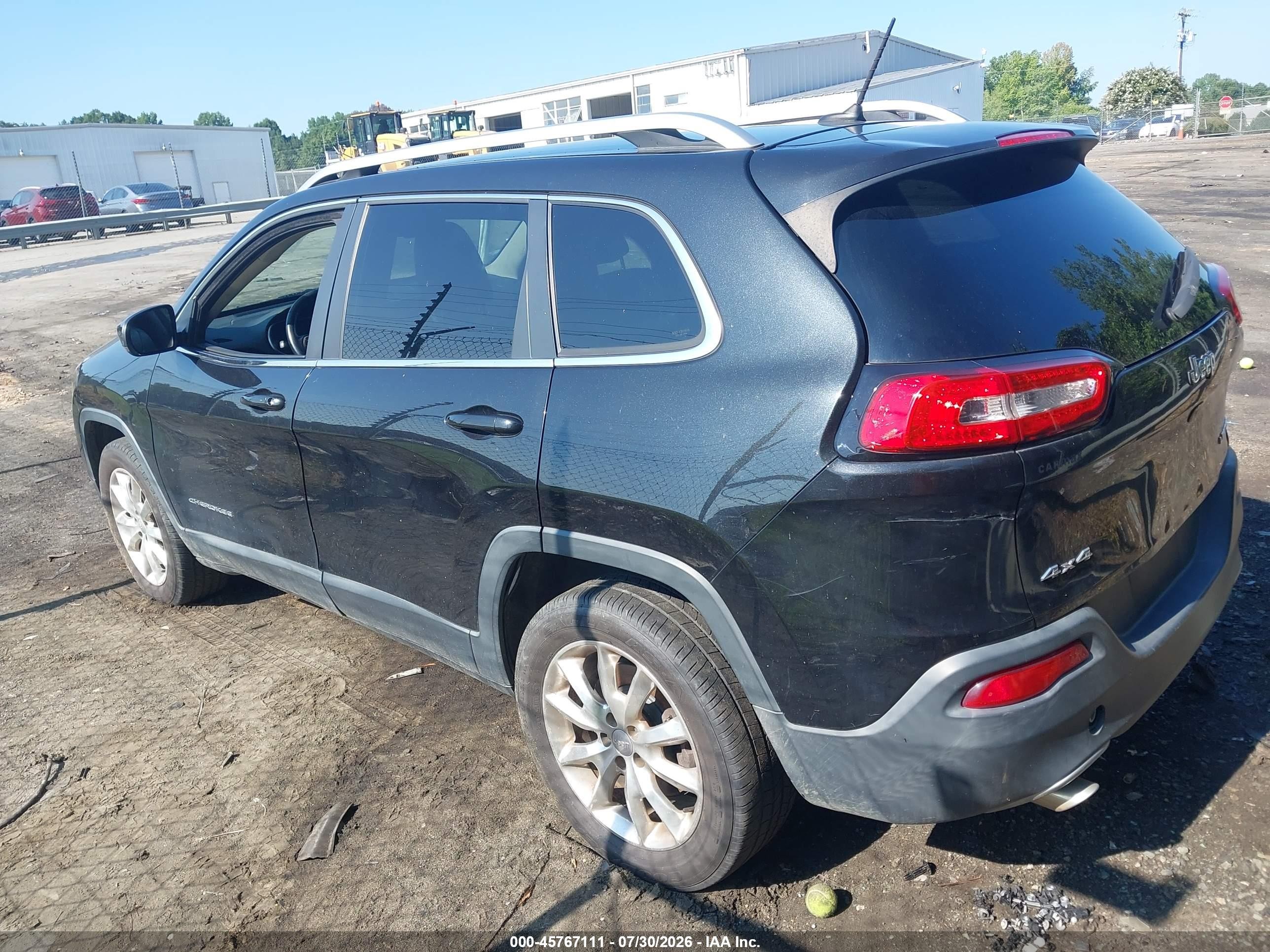 2014 Jeep Cherokee Limited Black vin: 1C4PJMDB1EW142313
