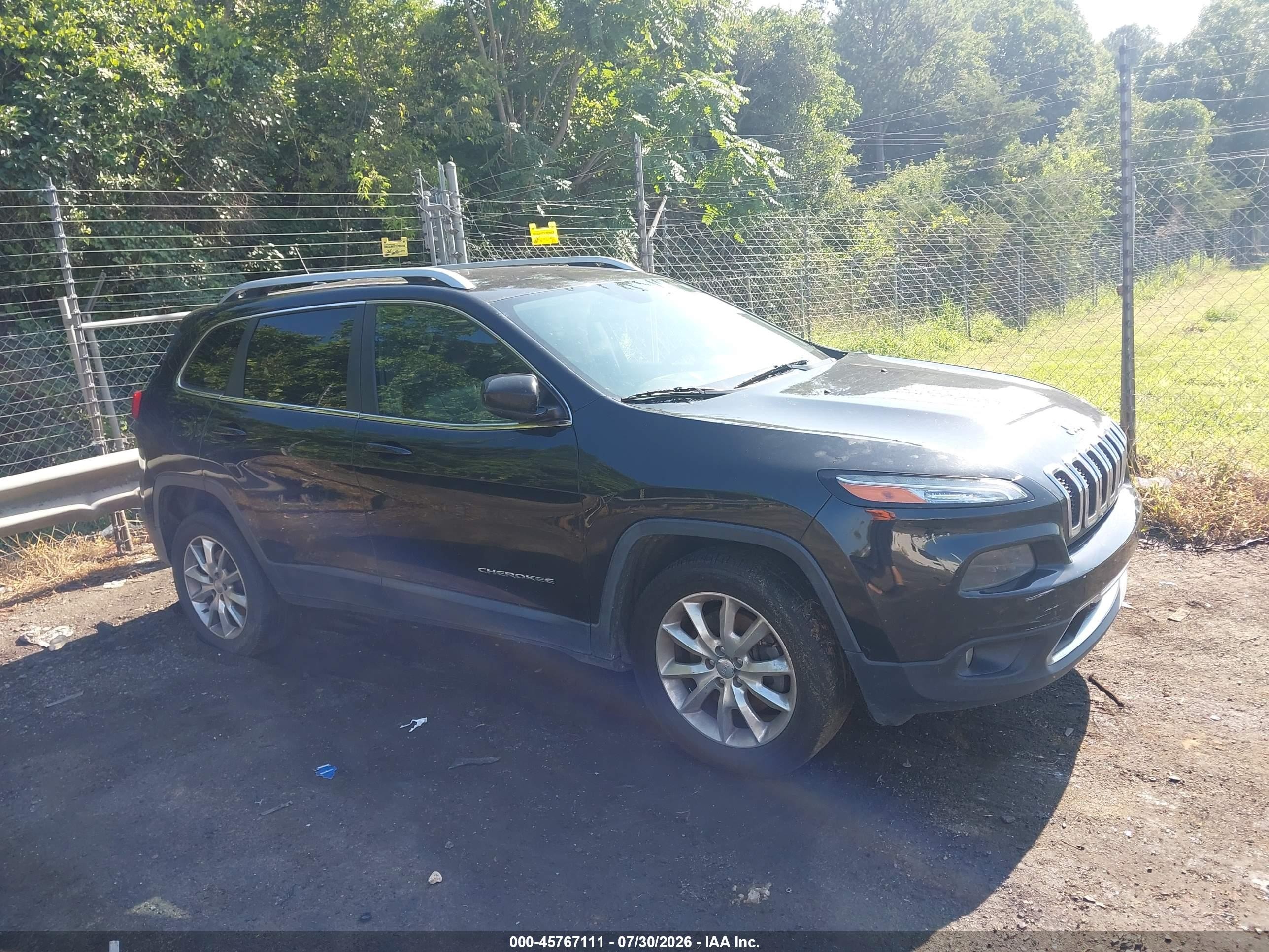 2014 Jeep Cherokee Limited Black vin: 1C4PJMDB1EW142313