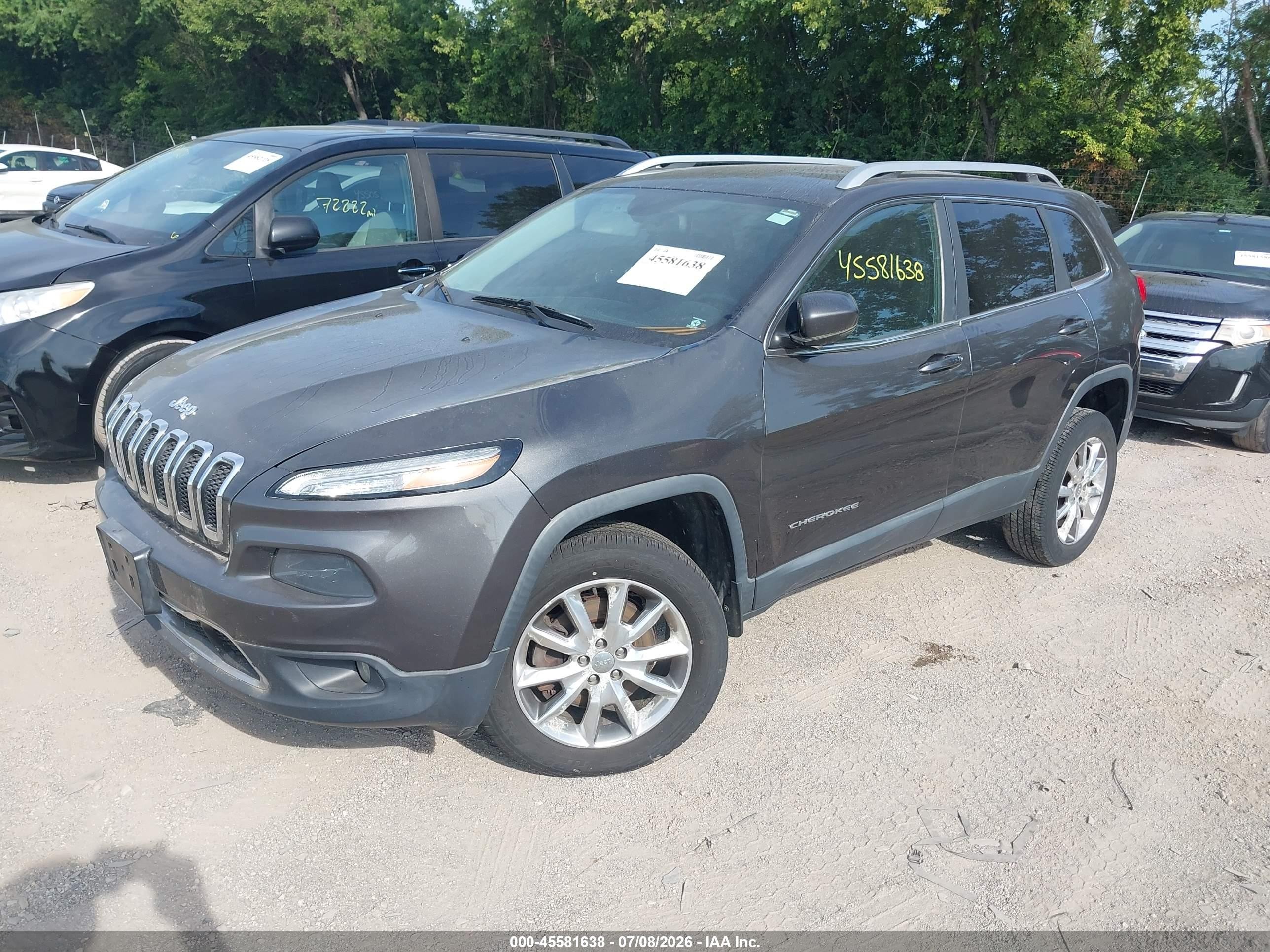 2014 Jeep Cherokee Limited Gray vin: 1C4PJMDB1EW151190