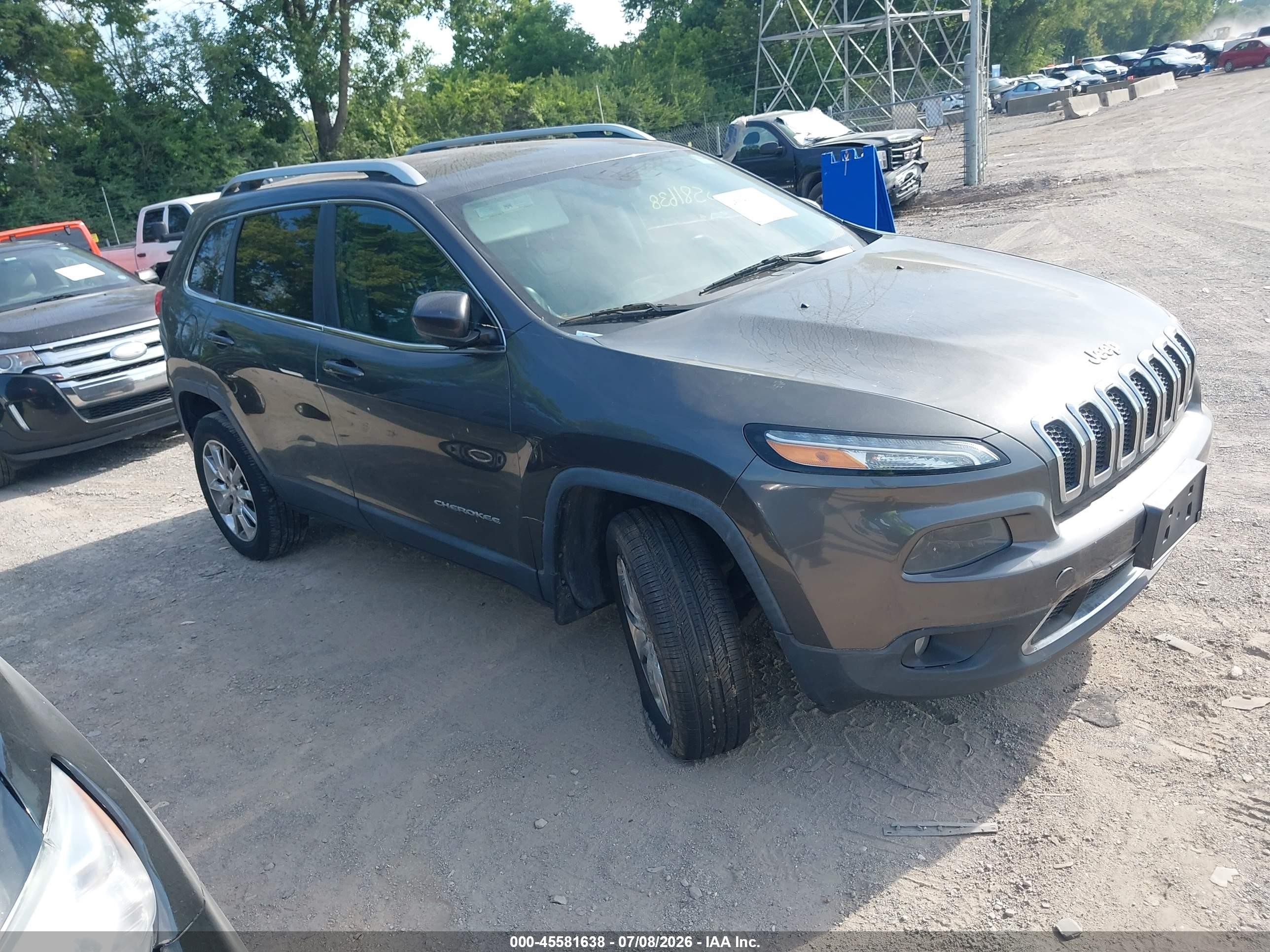 2014 Jeep Cherokee Limited Gray vin: 1C4PJMDB1EW151190