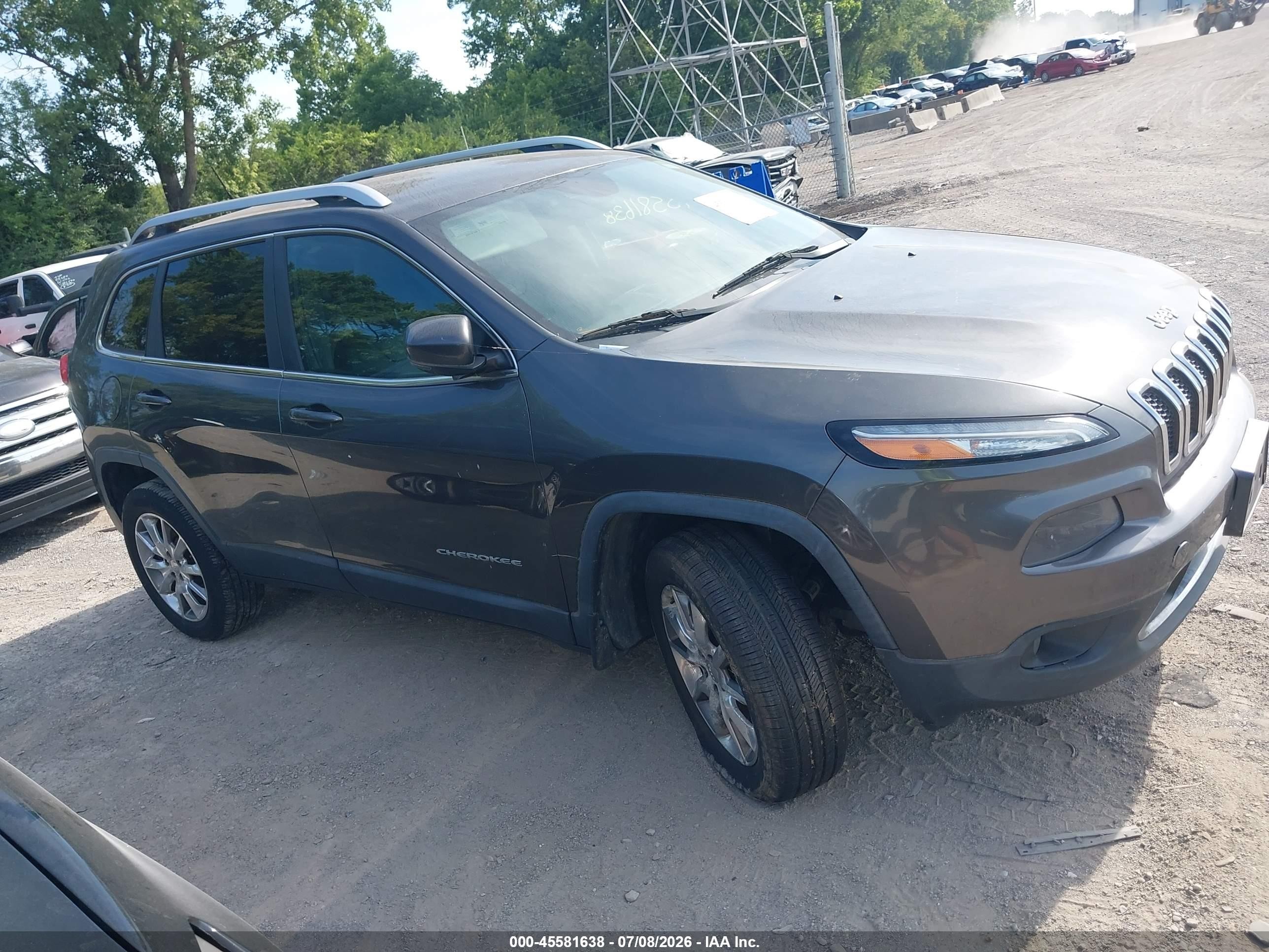 2014 Jeep Cherokee Limited Gray vin: 1C4PJMDB1EW151190