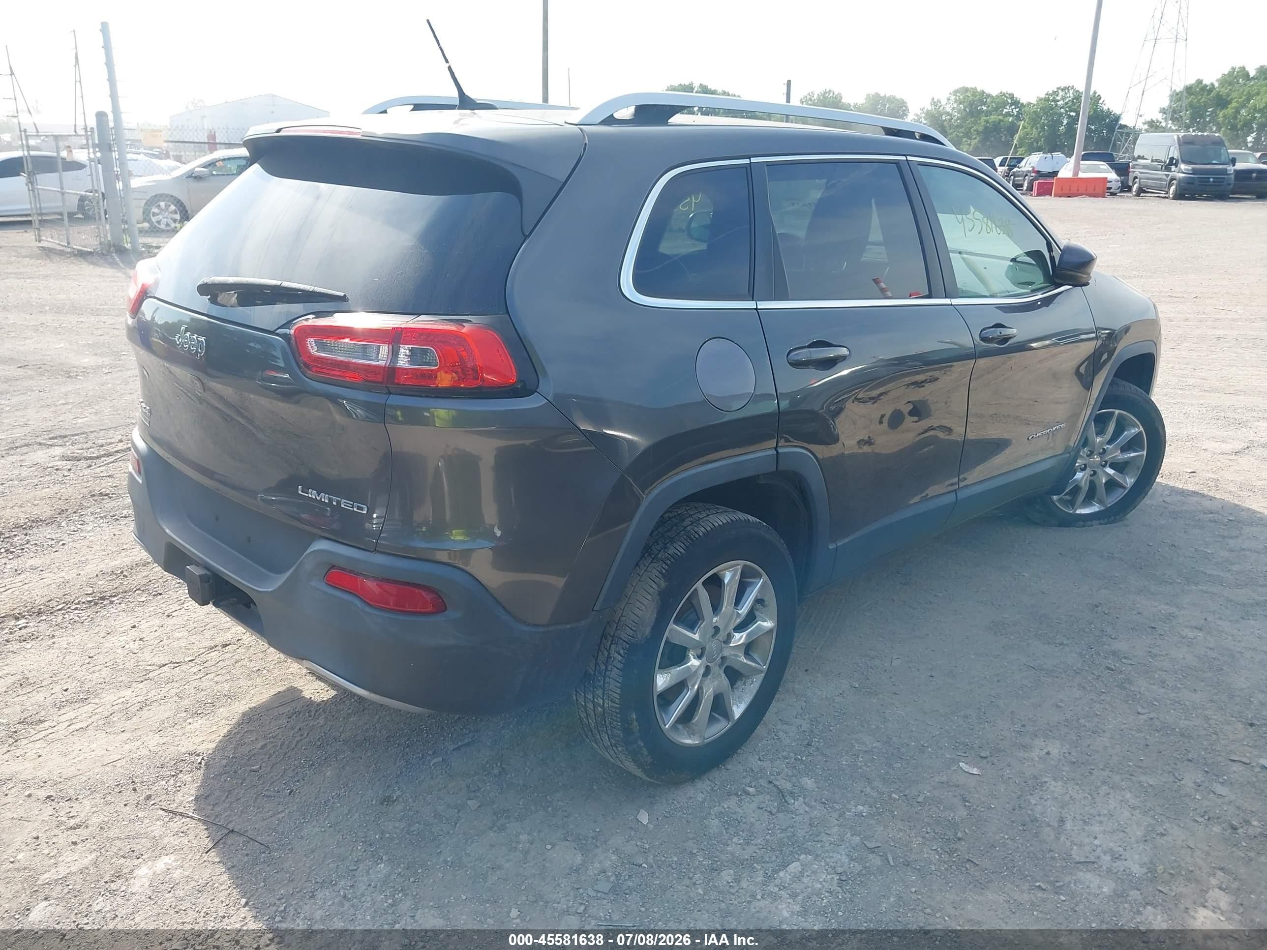 2014 Jeep Cherokee Limited Gray vin: 1C4PJMDB1EW151190