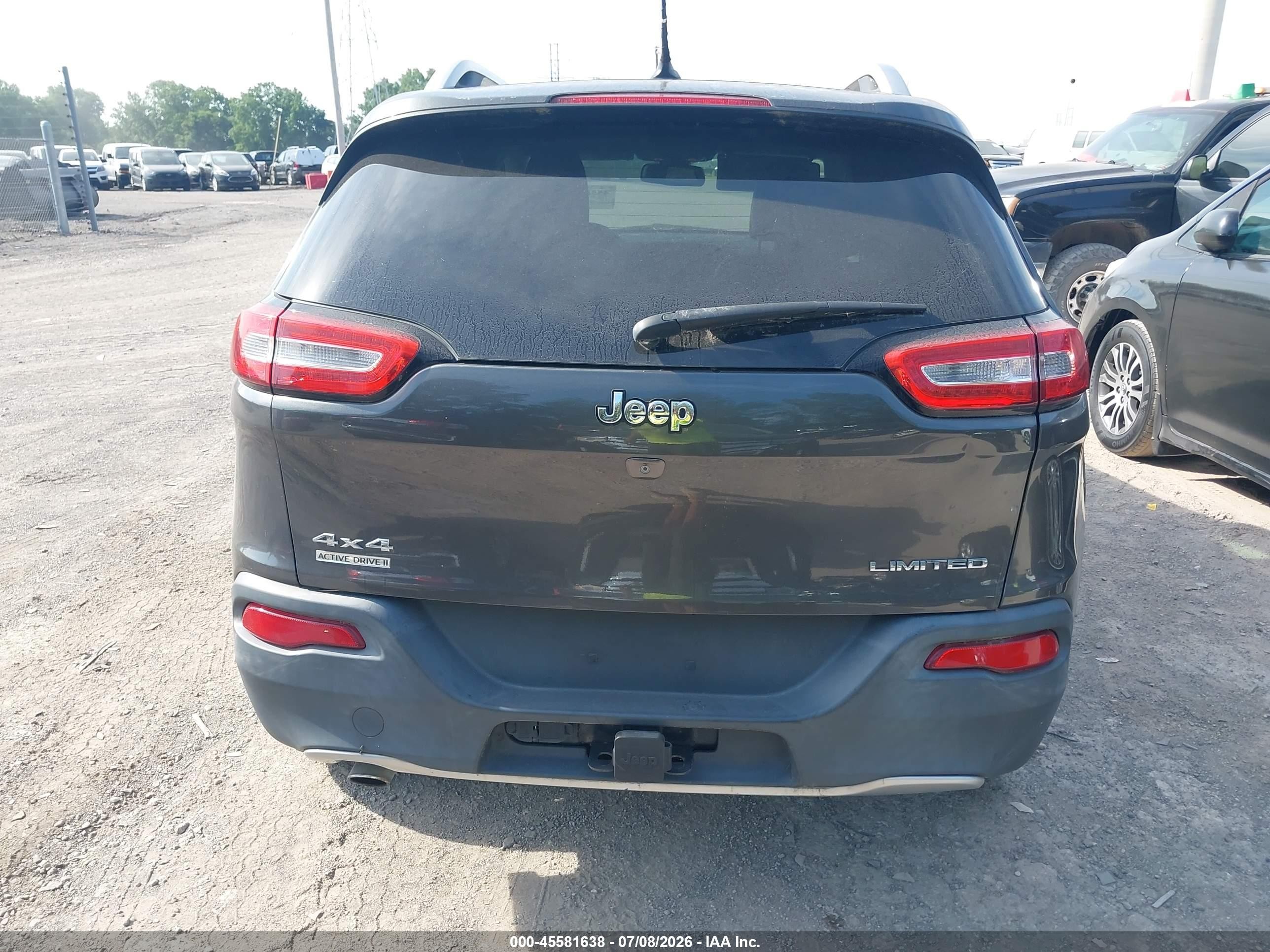 2014 Jeep Cherokee Limited Gray vin: 1C4PJMDB1EW151190